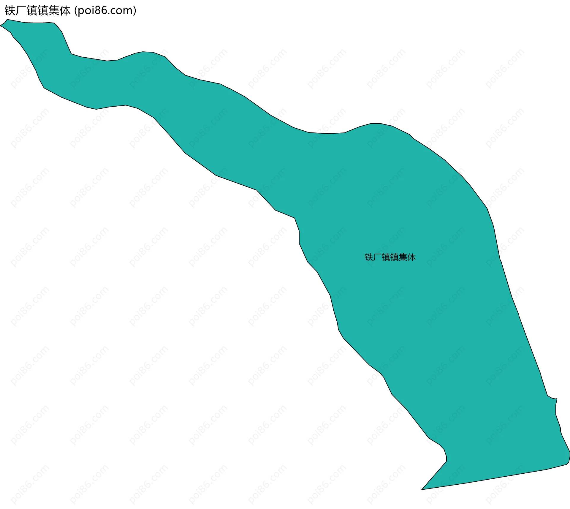 铁厂镇镇集体边界地图