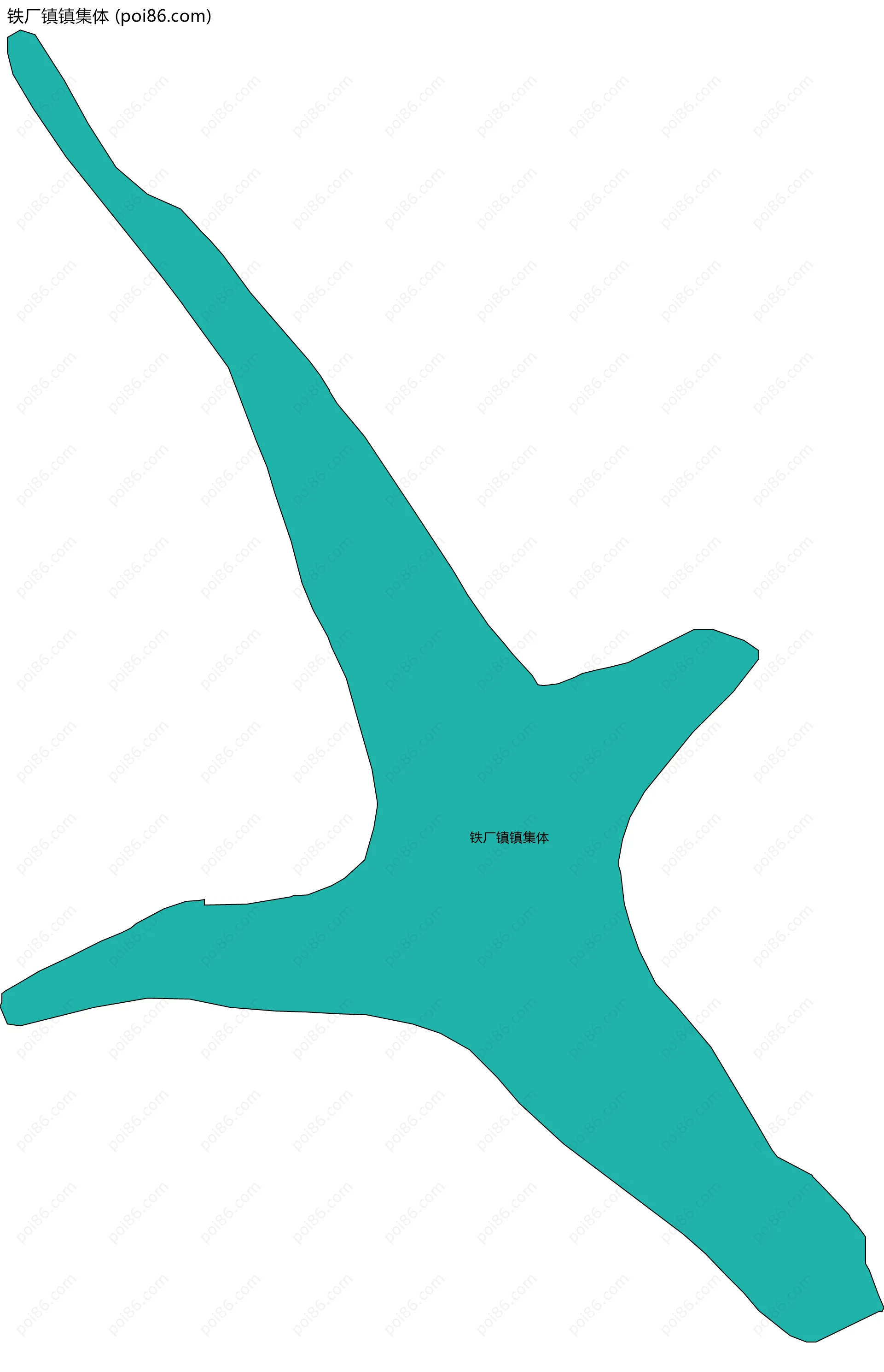 铁厂镇镇集体边界地图