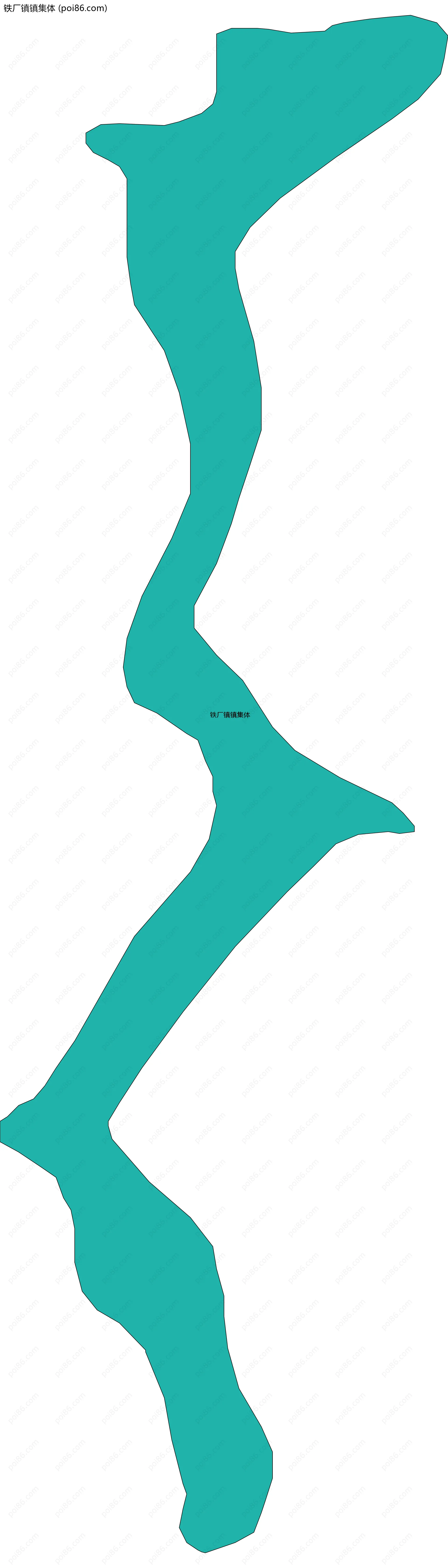 铁厂镇镇集体边界地图