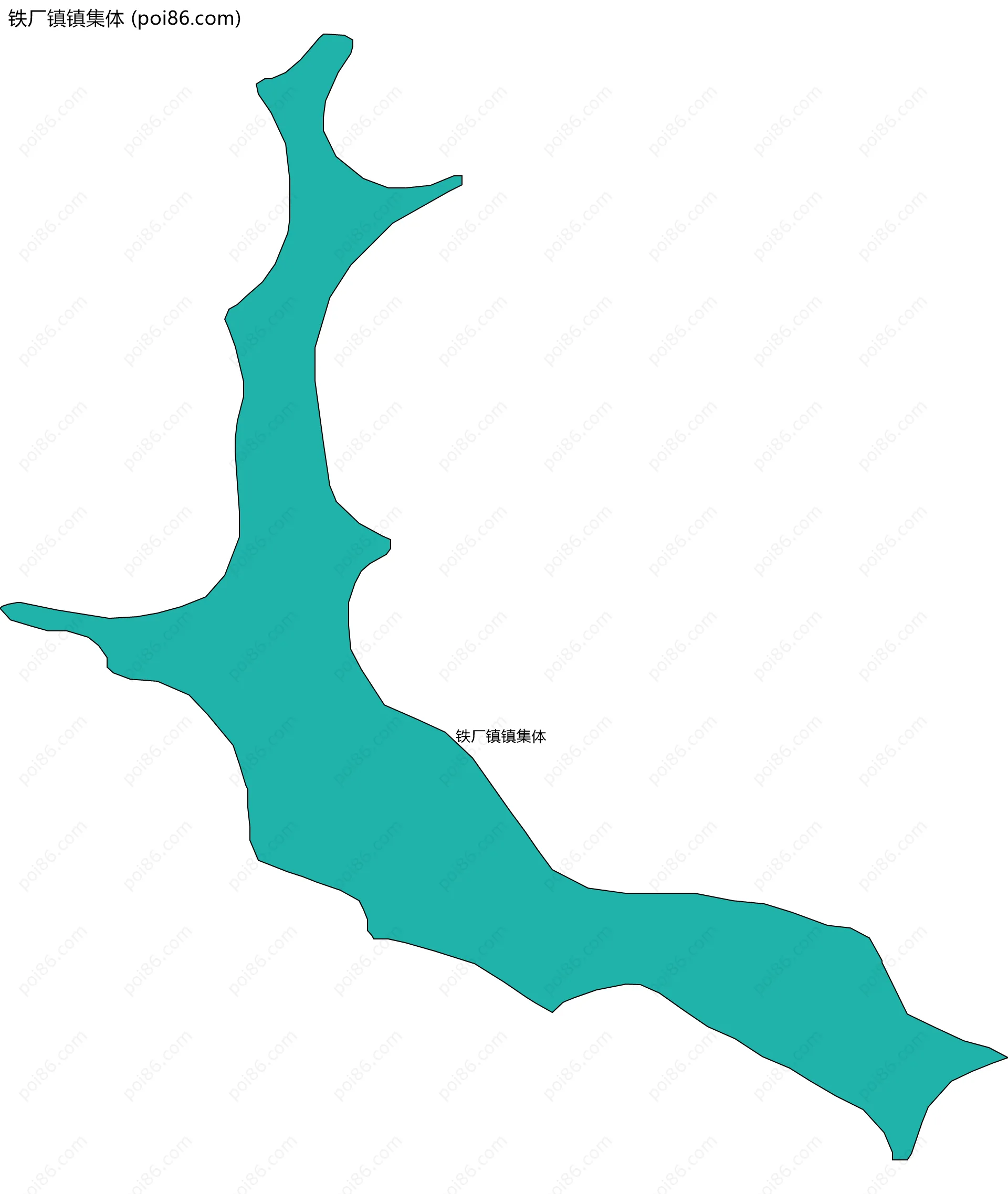 铁厂镇镇集体边界地图