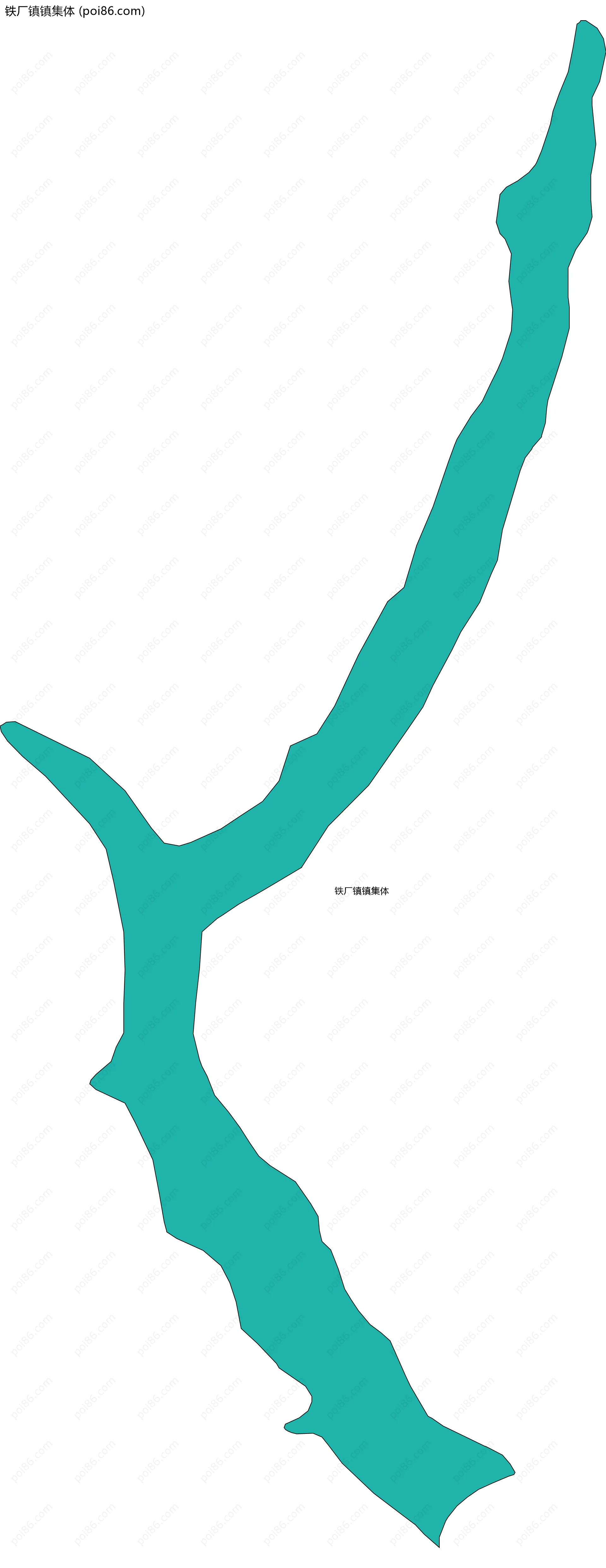 铁厂镇镇集体边界地图