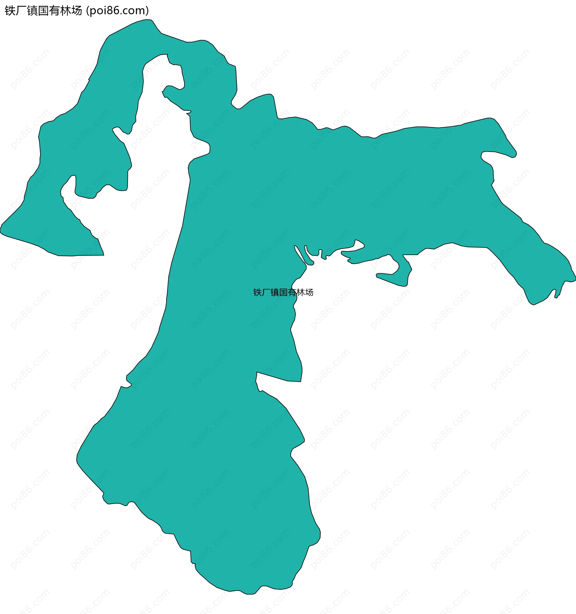 铁厂镇国有林场边界地图