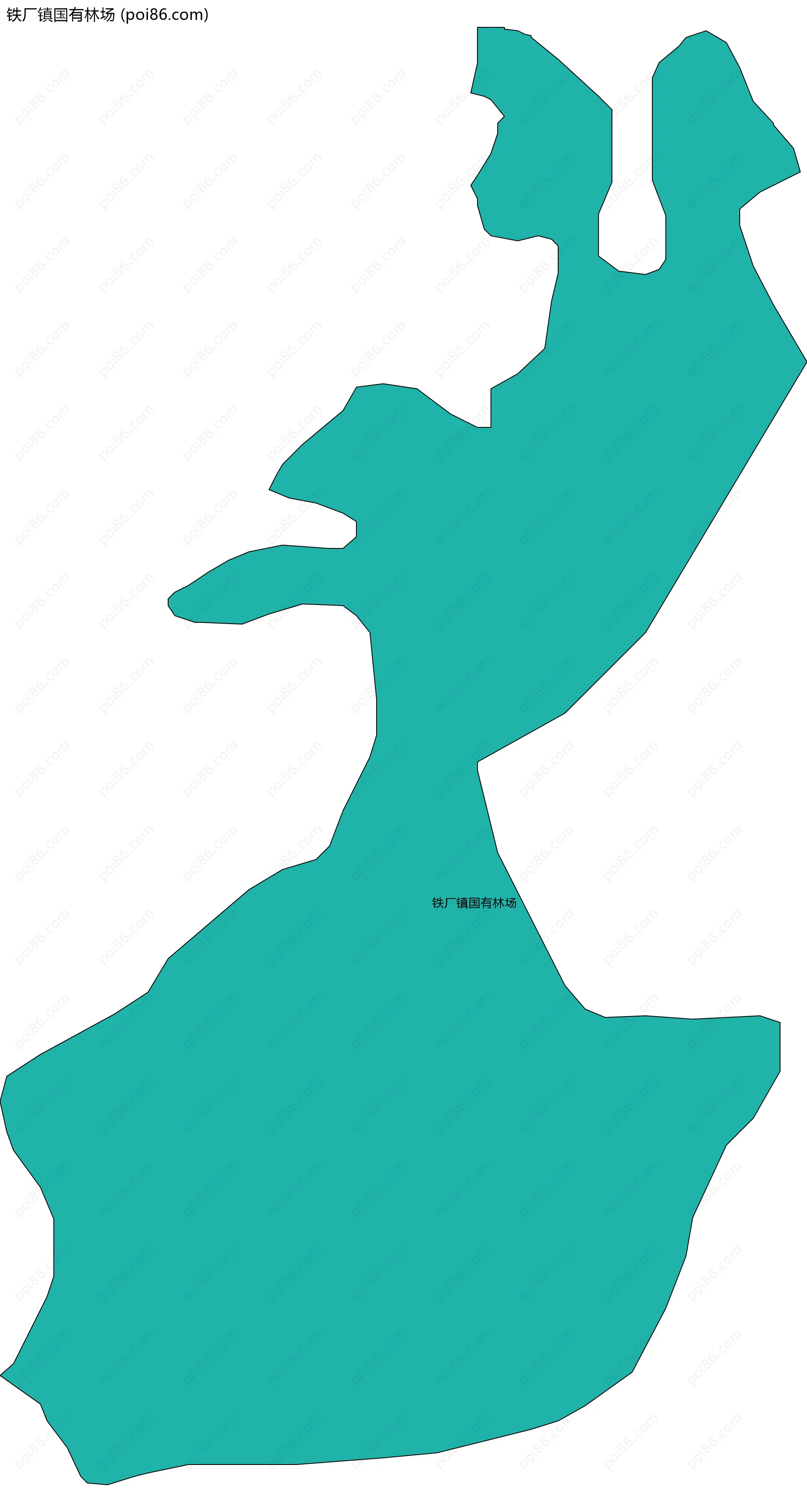 铁厂镇国有林场边界地图