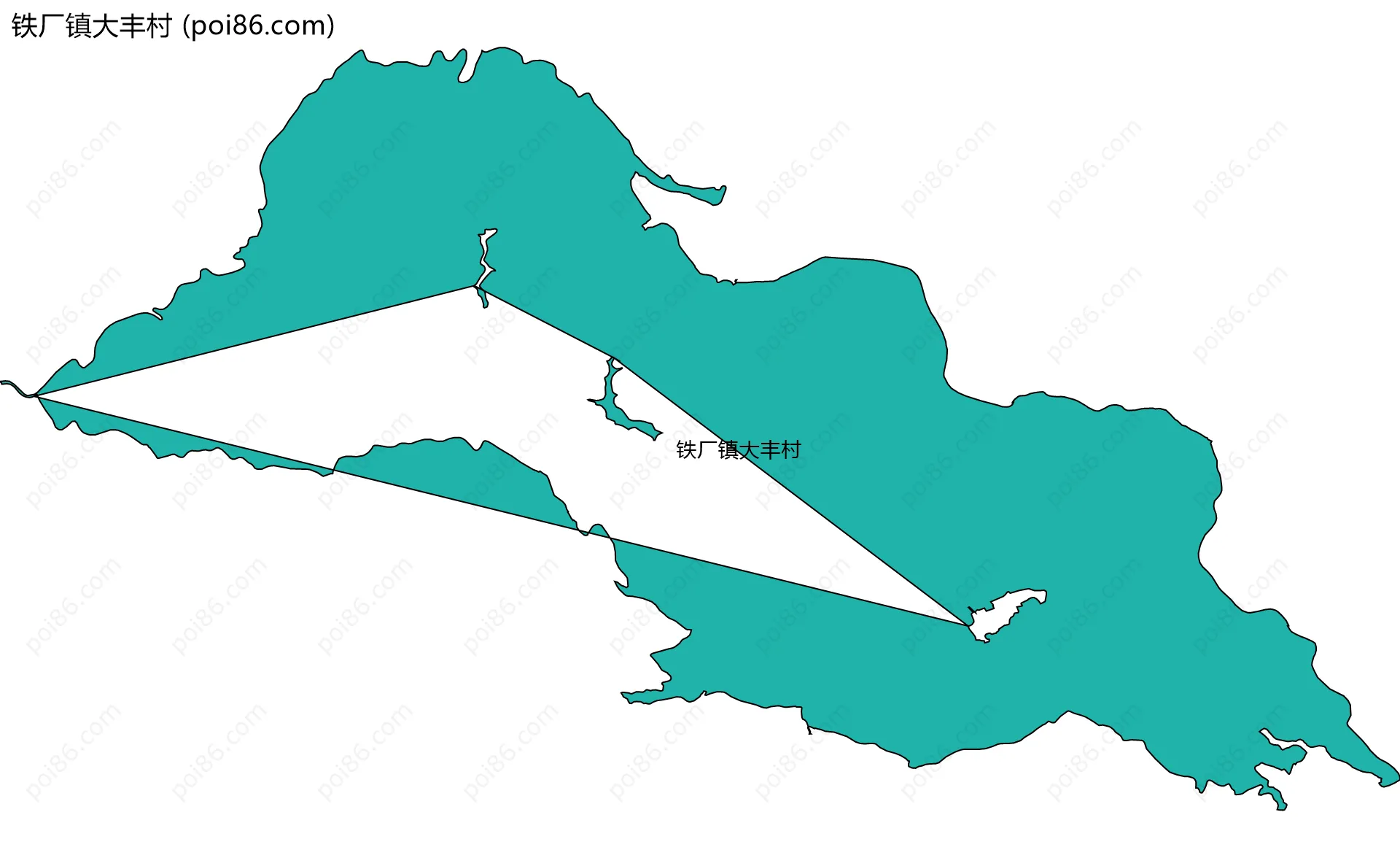 铁厂镇大丰村边界地图