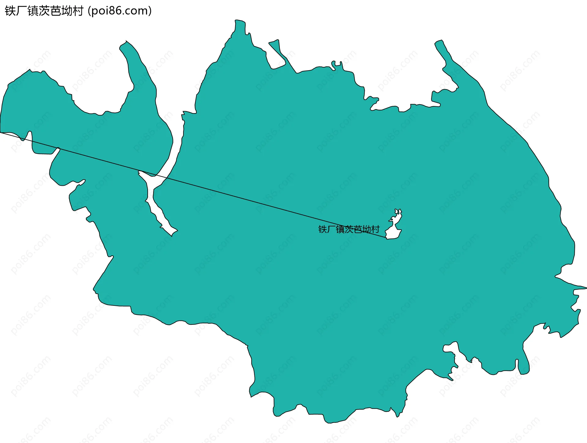 铁厂镇茨芭坳村边界地图