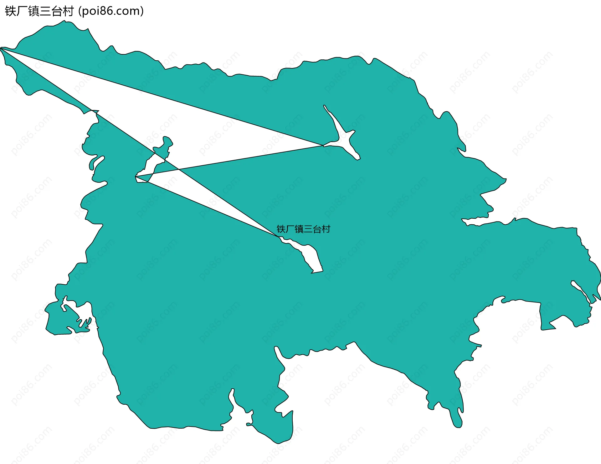铁厂镇三台村边界地图