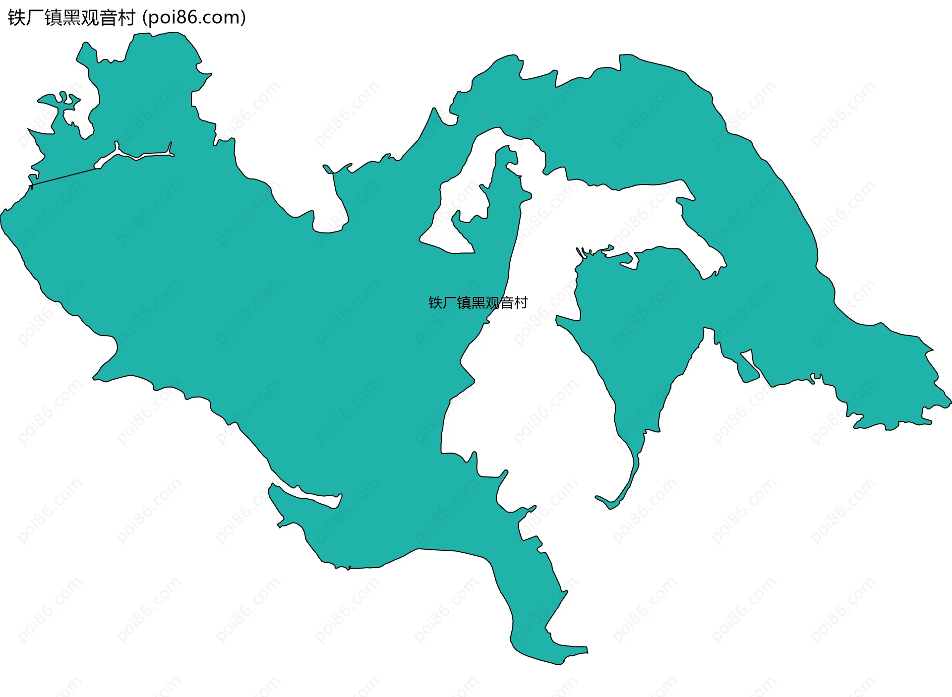 铁厂镇黑观音村边界地图