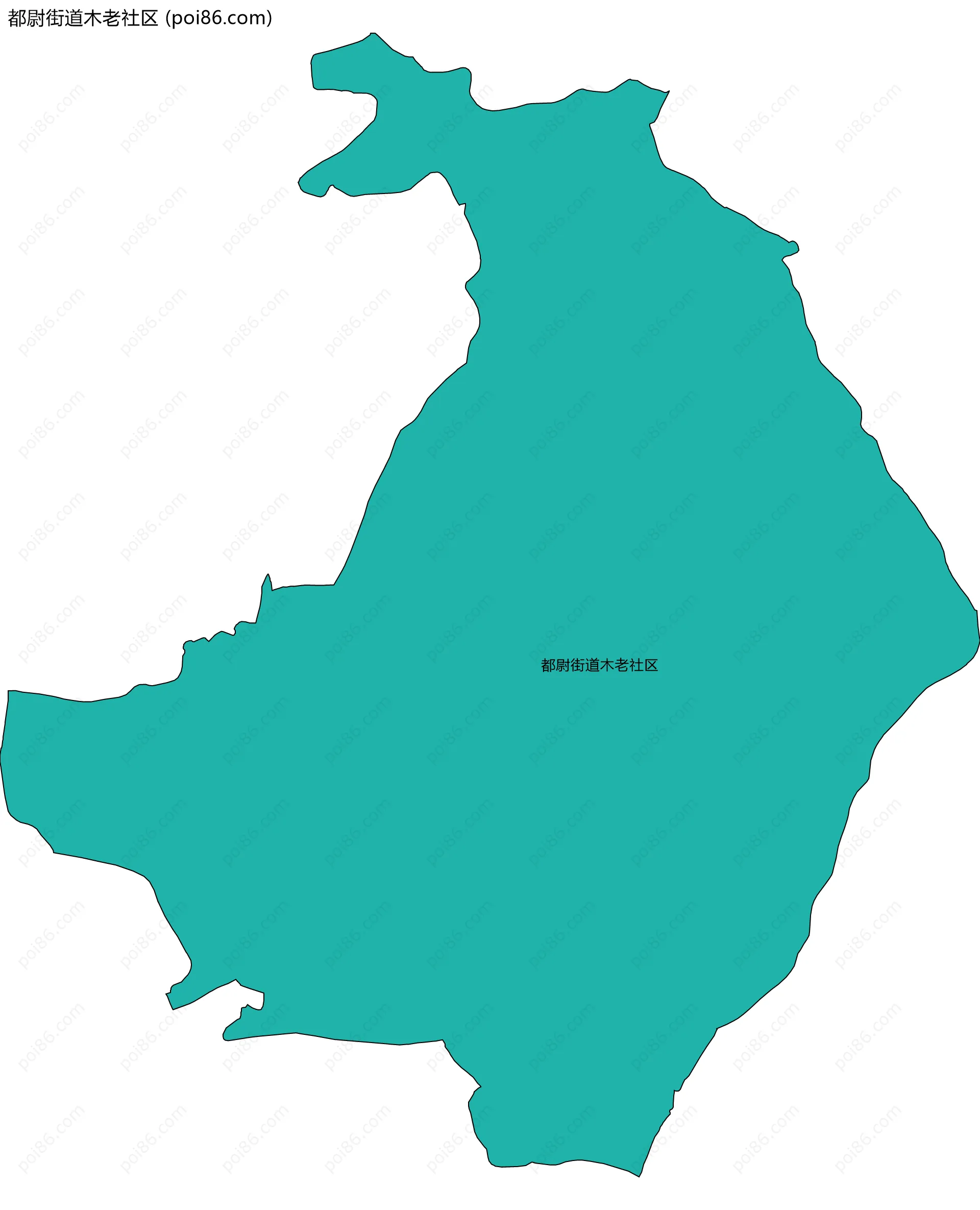 都尉街道木老社区边界地图