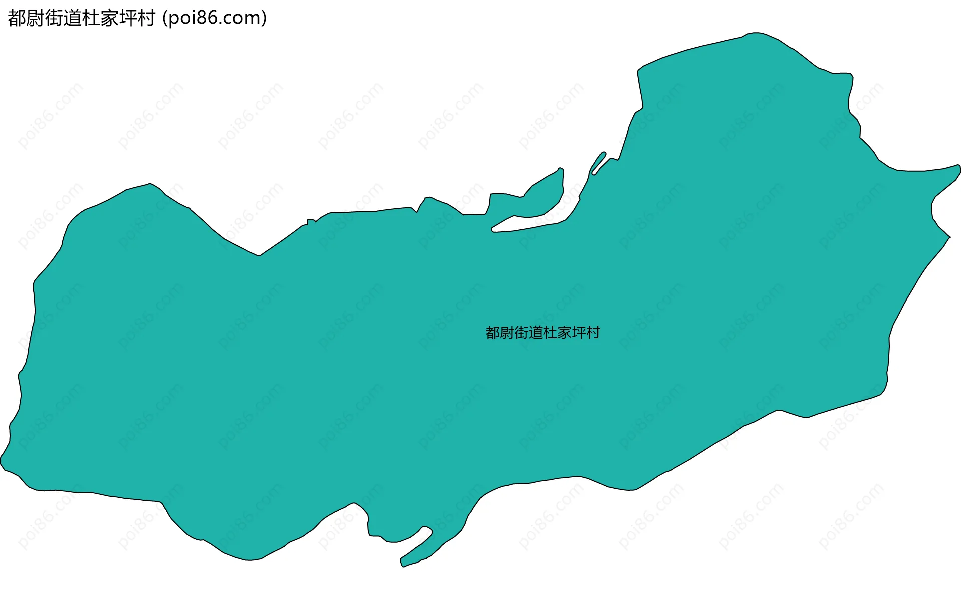 都尉街道杜家坪村边界地图