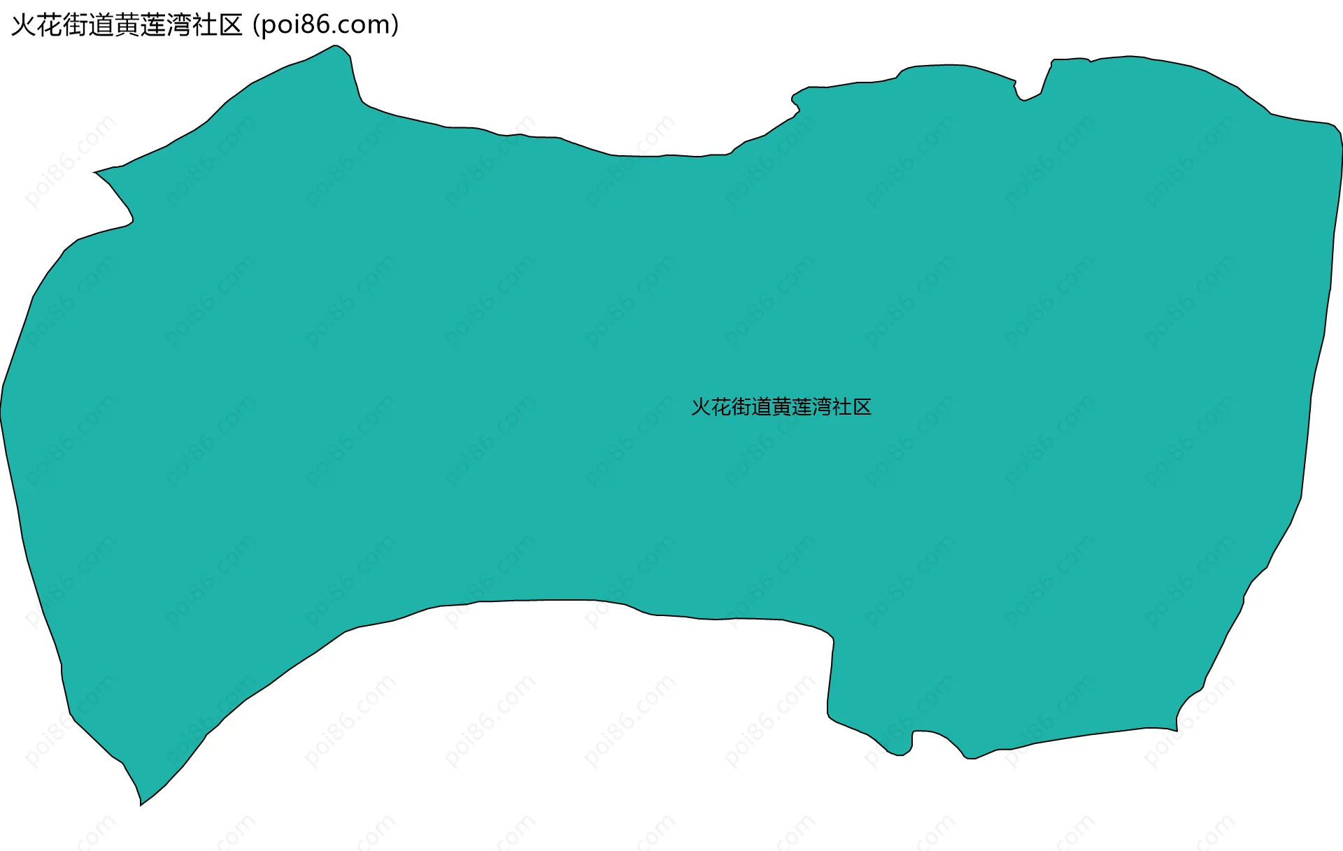 火花街道黄莲湾社区边界地图