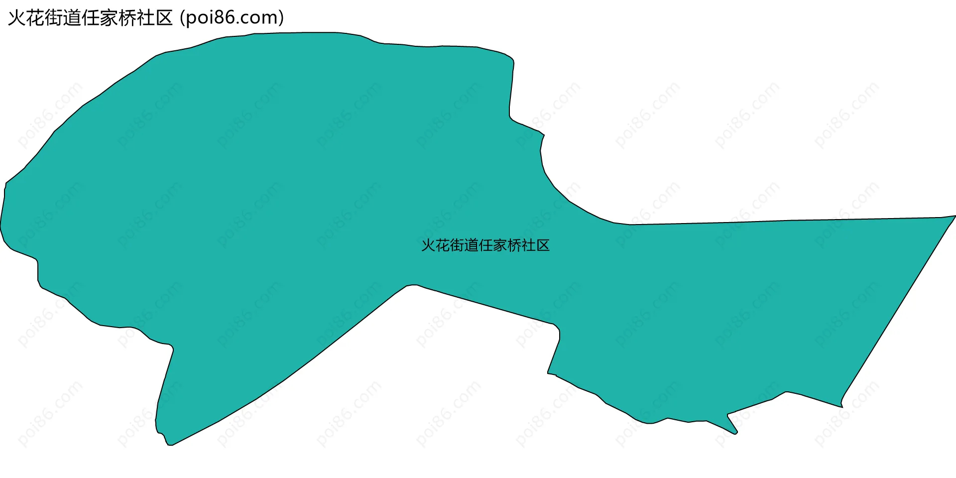 火花街道任家桥社区边界地图