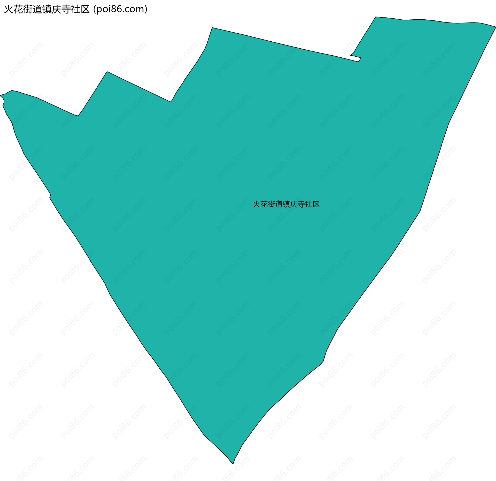 火花街道镇庆寺社区边界地图