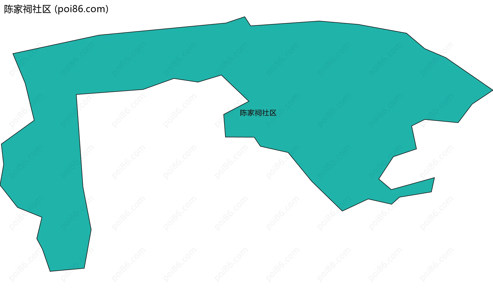 陈家祠社区边界地图