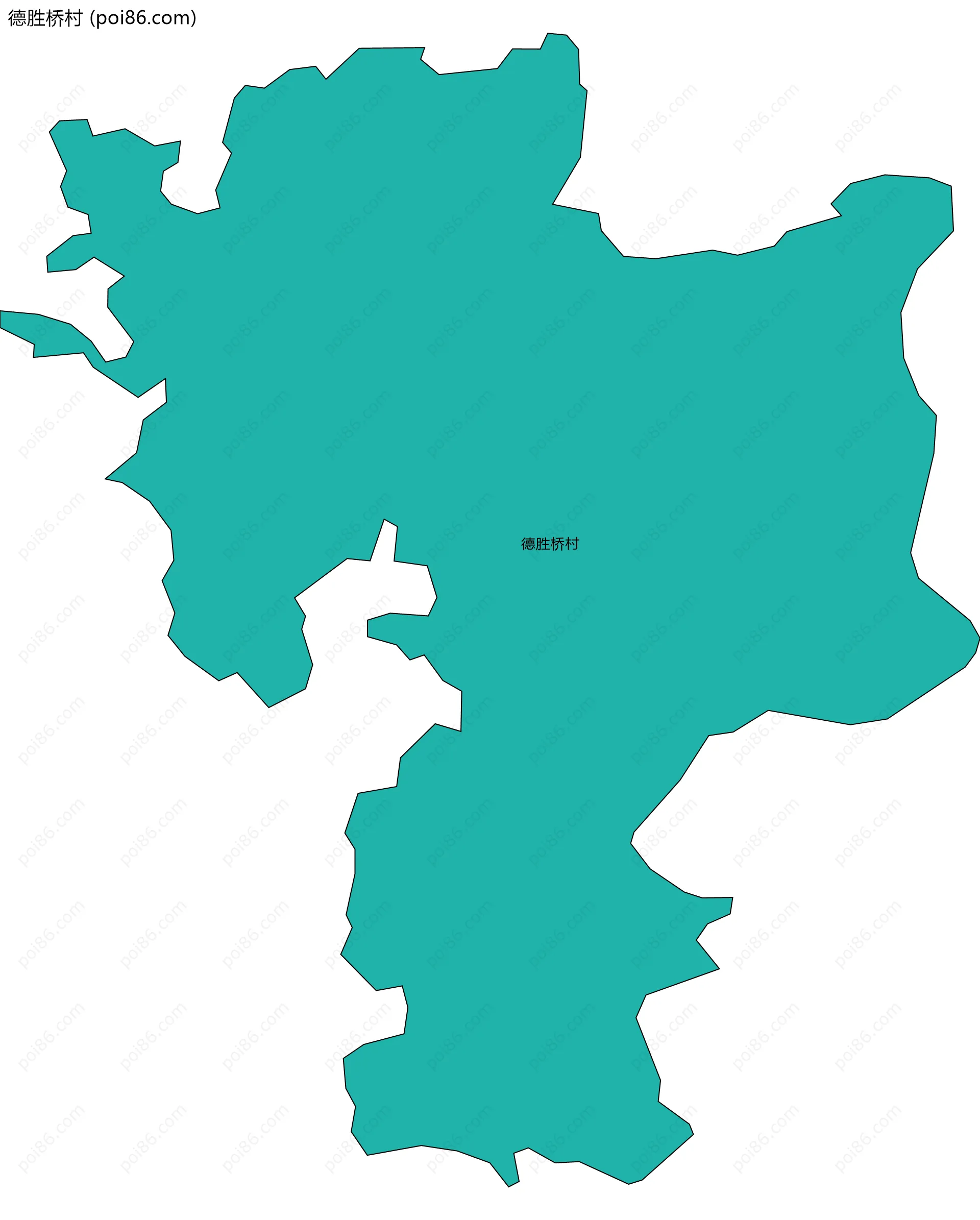 德胜桥村边界地图