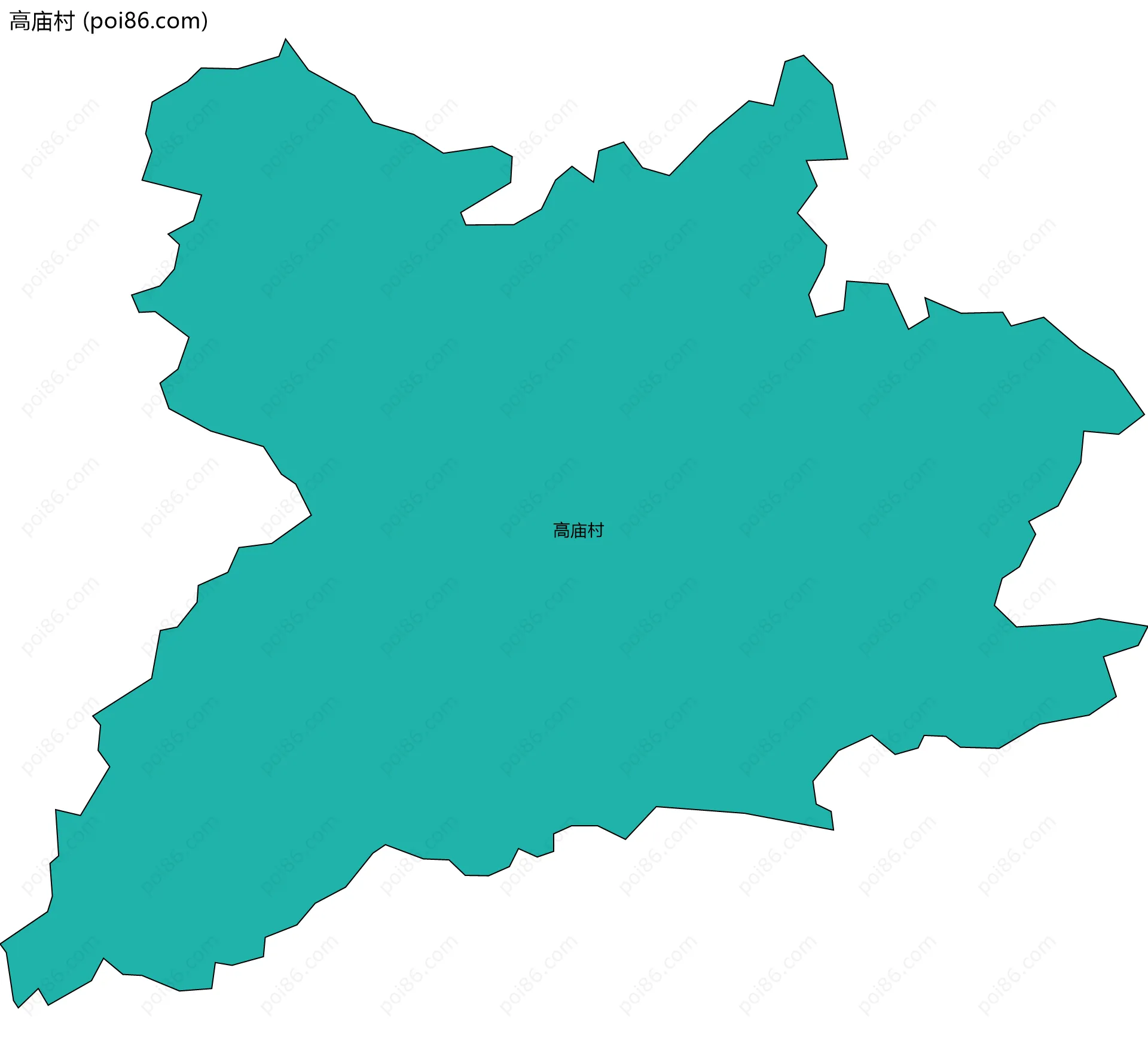 高庙村边界地图