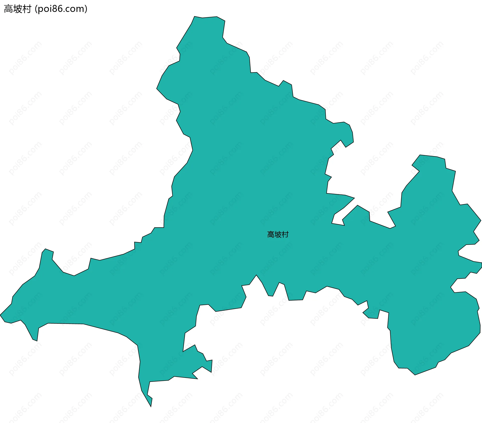 高坡村边界地图