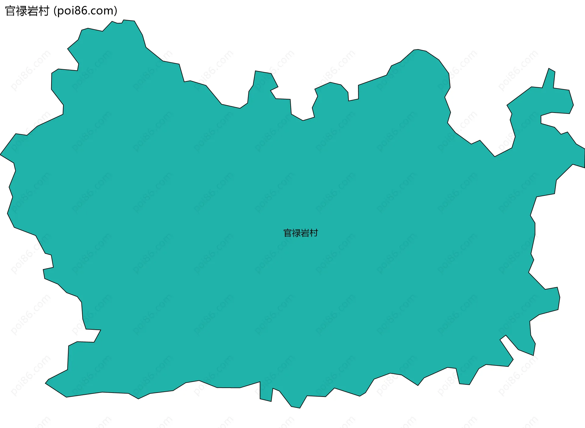 官禄岩村边界地图