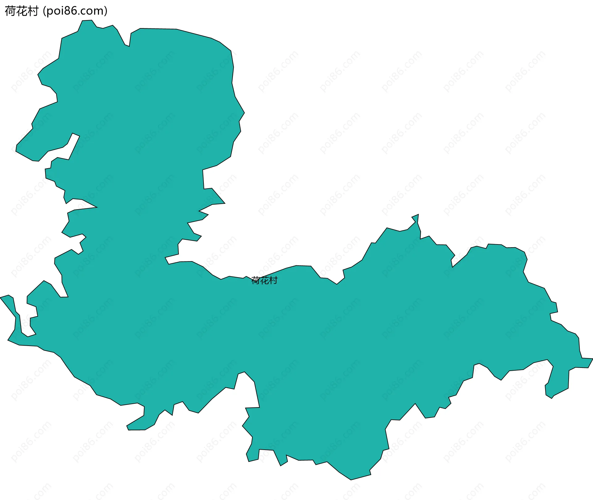 荷花村边界地图