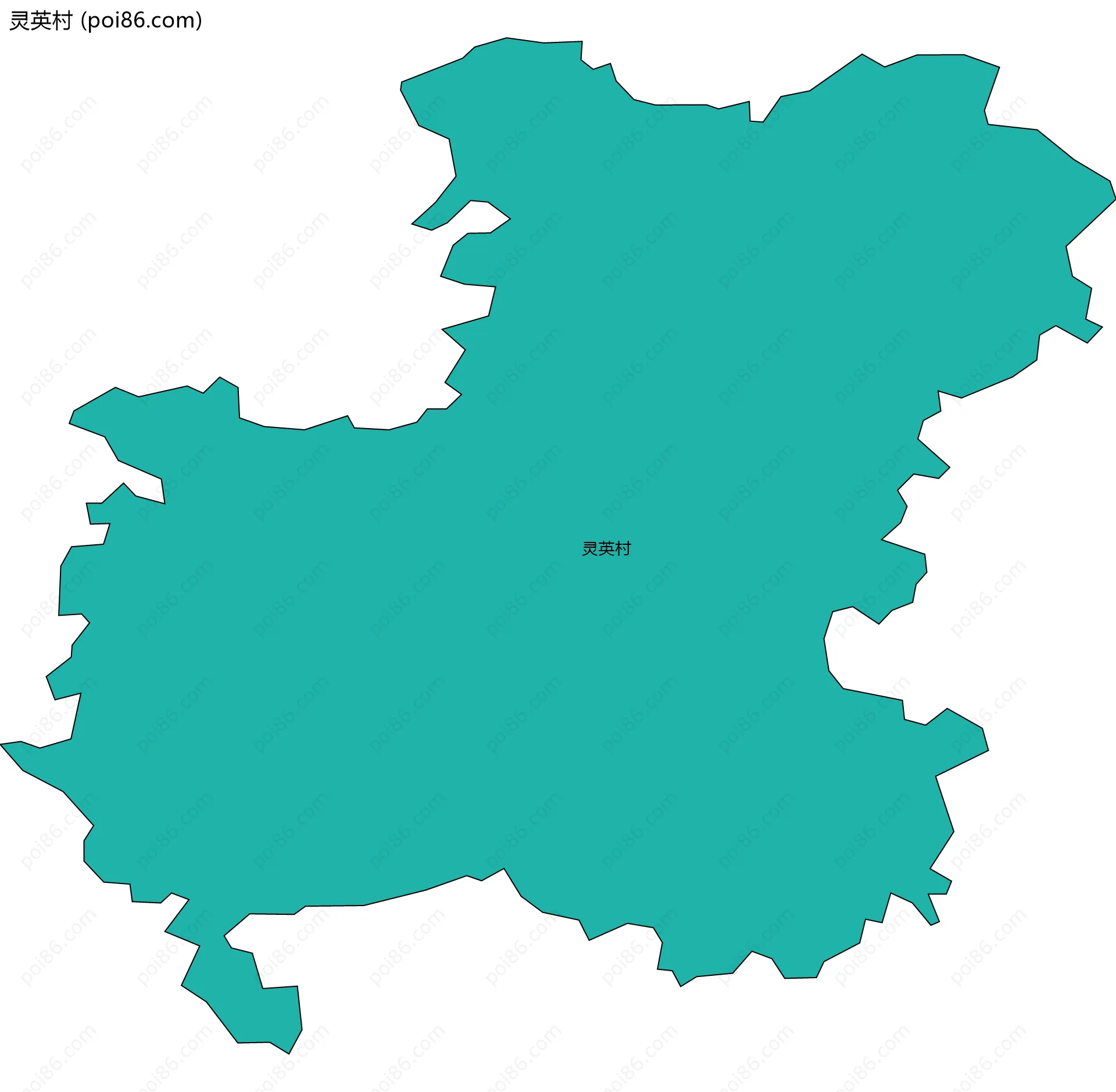 灵英村边界地图