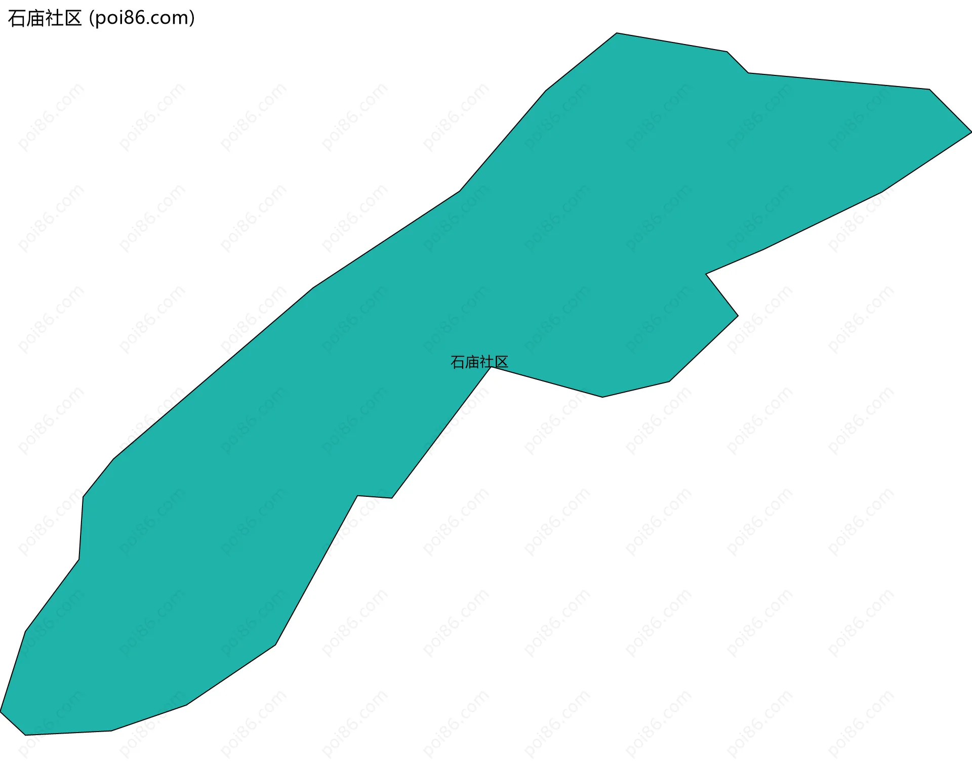 石庙社区边界地图