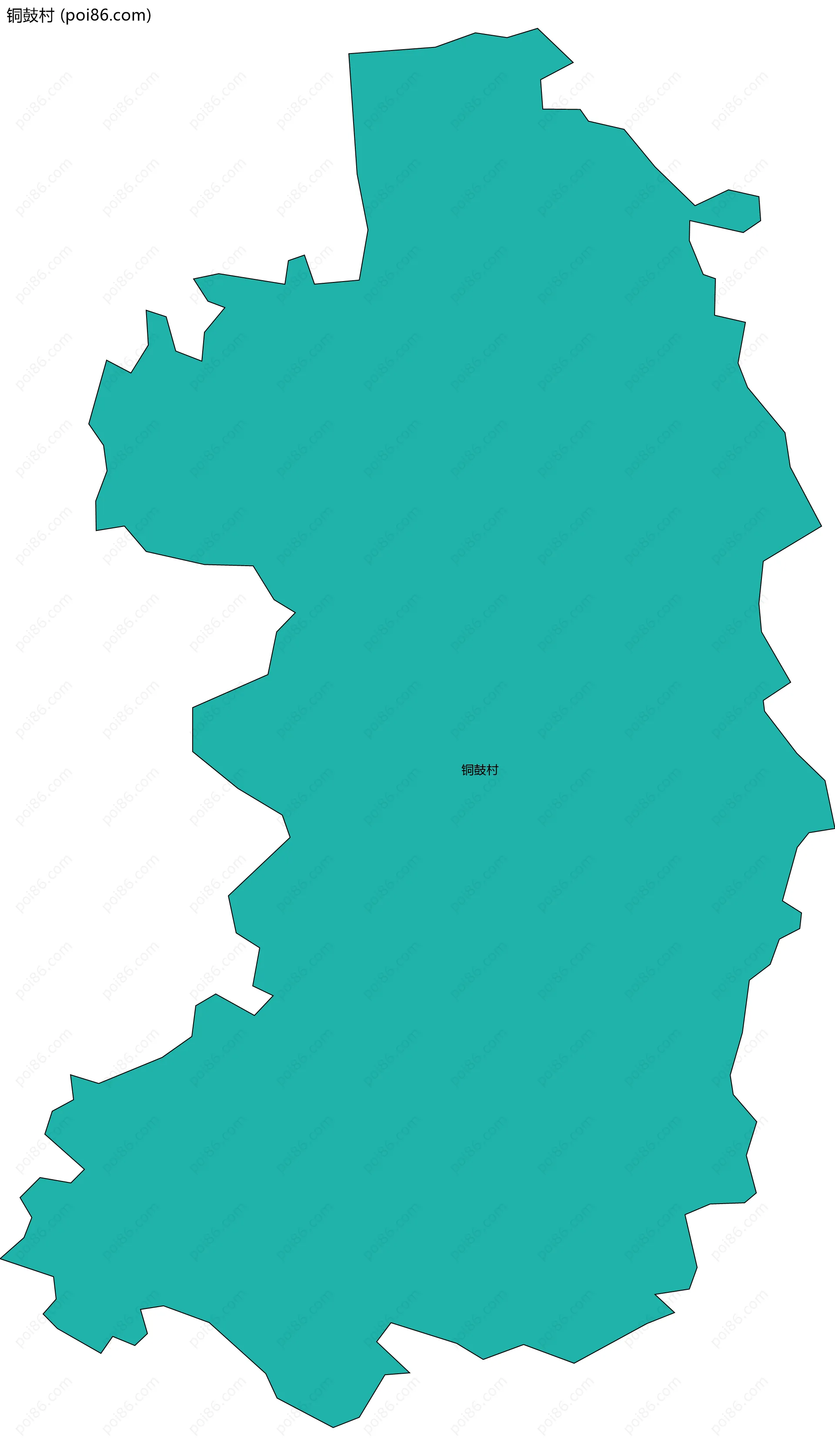 铜鼓村边界地图