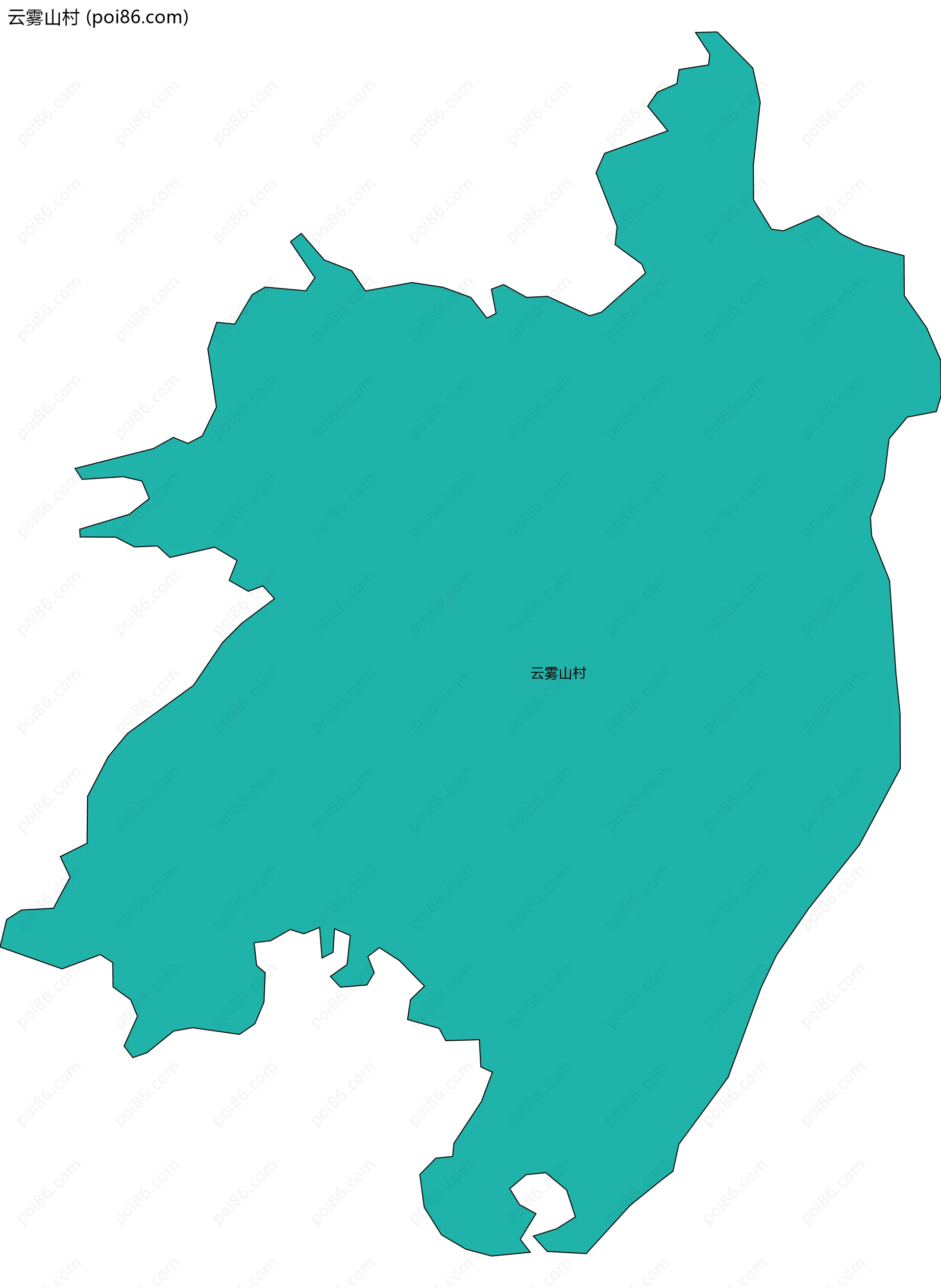 云雾山村边界地图