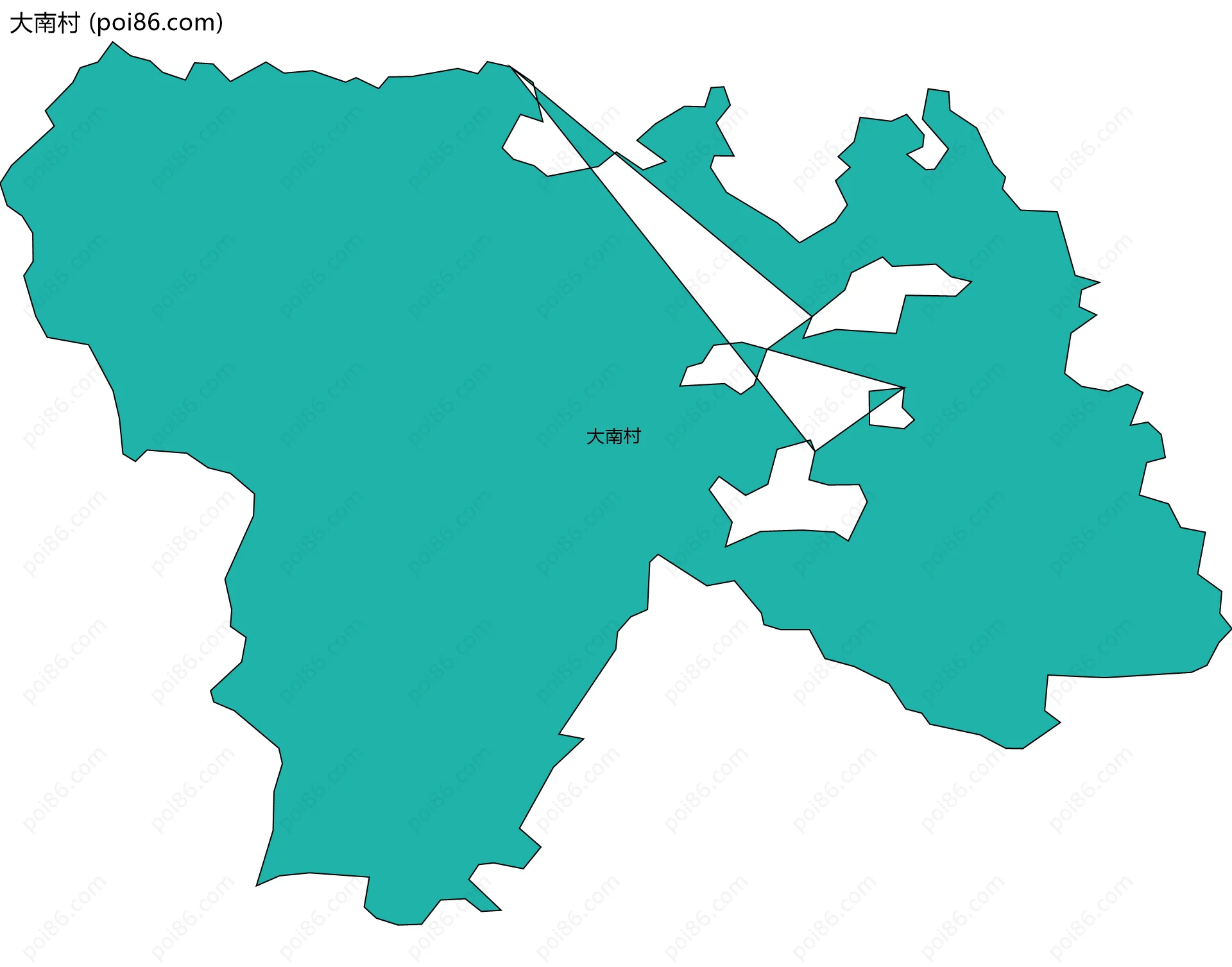 大南村边界地图