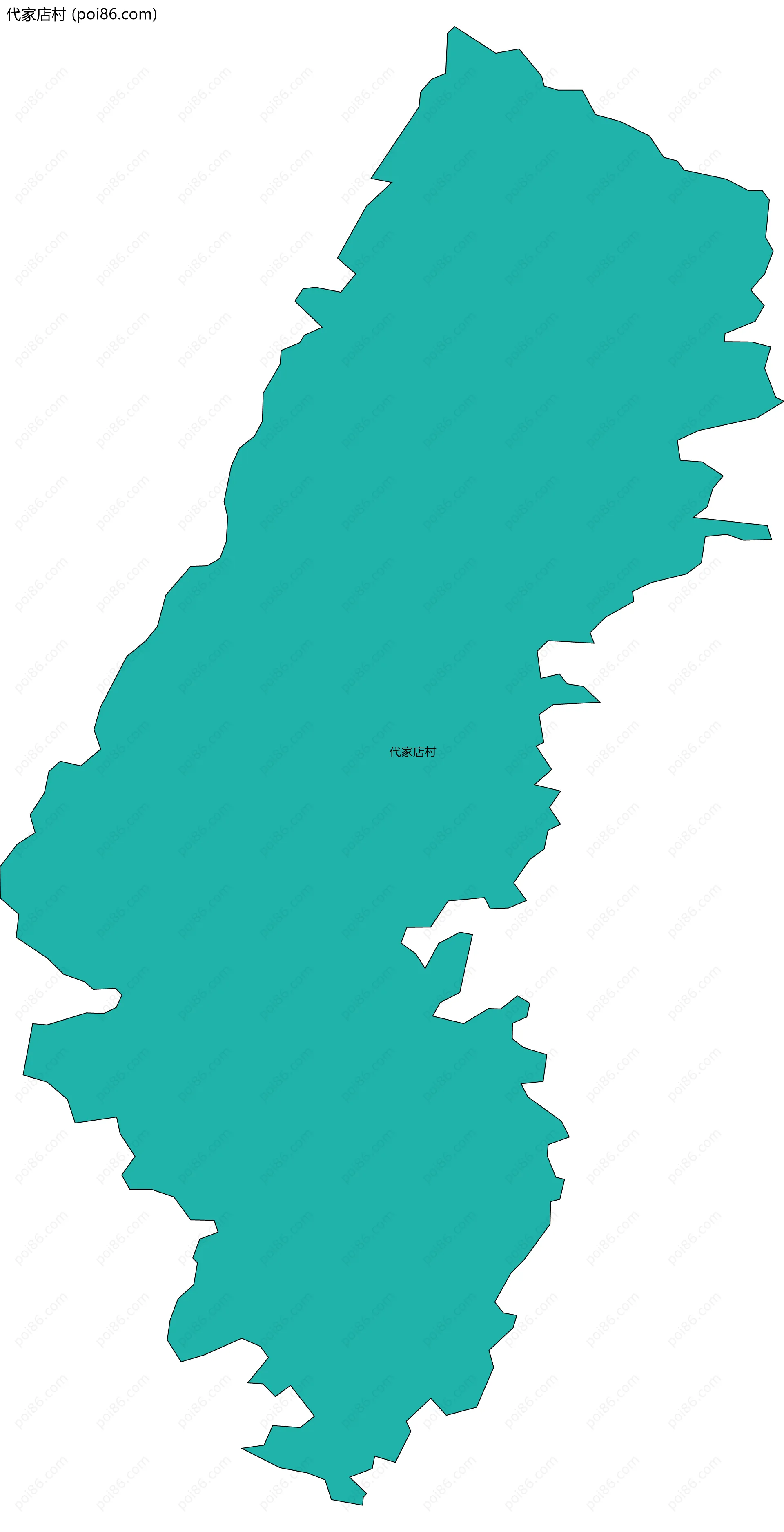 代家店村边界地图