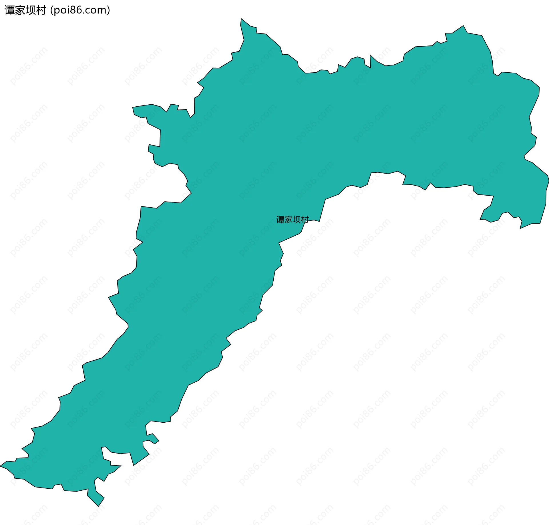 谭家坝村边界地图