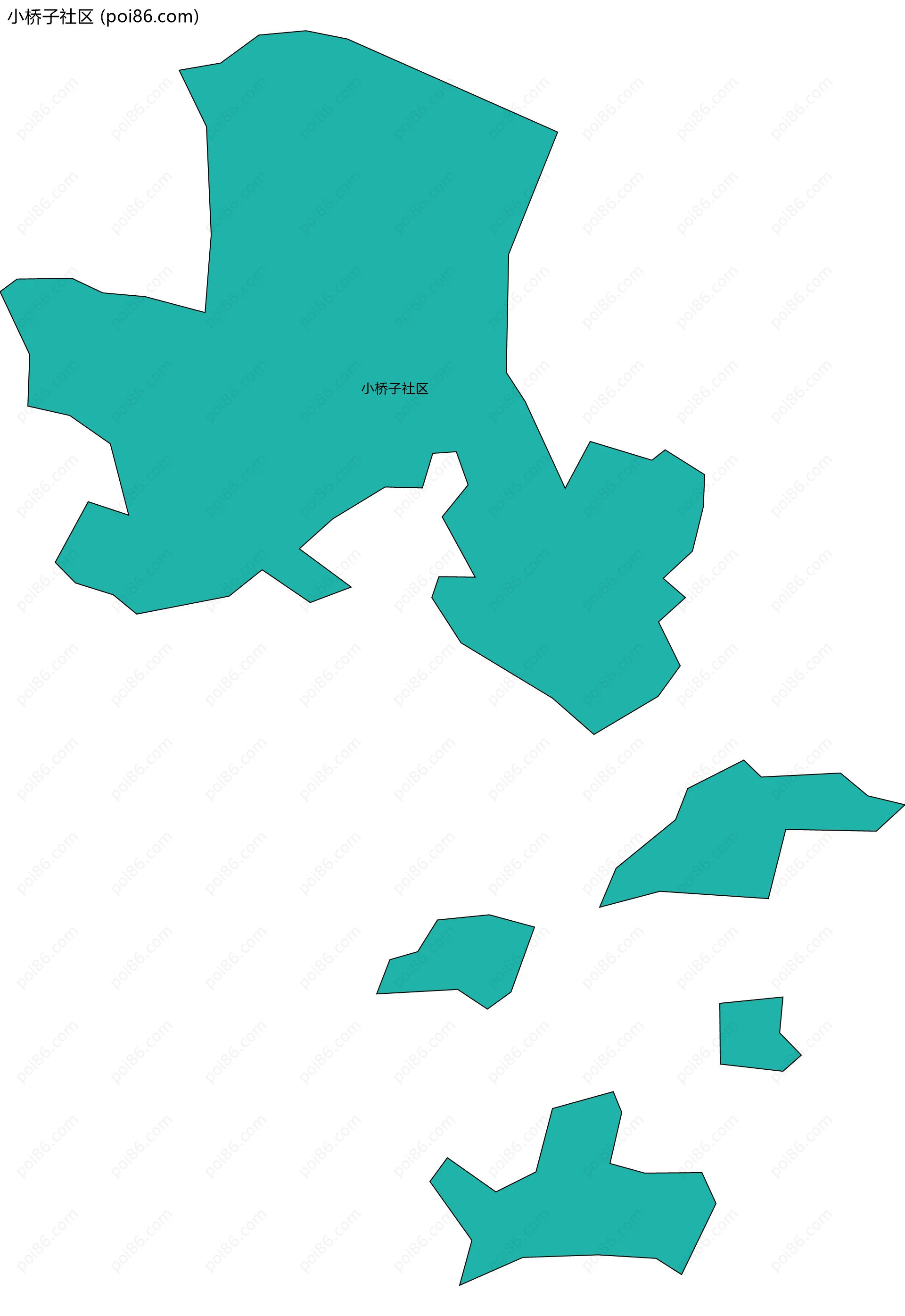 小桥子社区边界地图