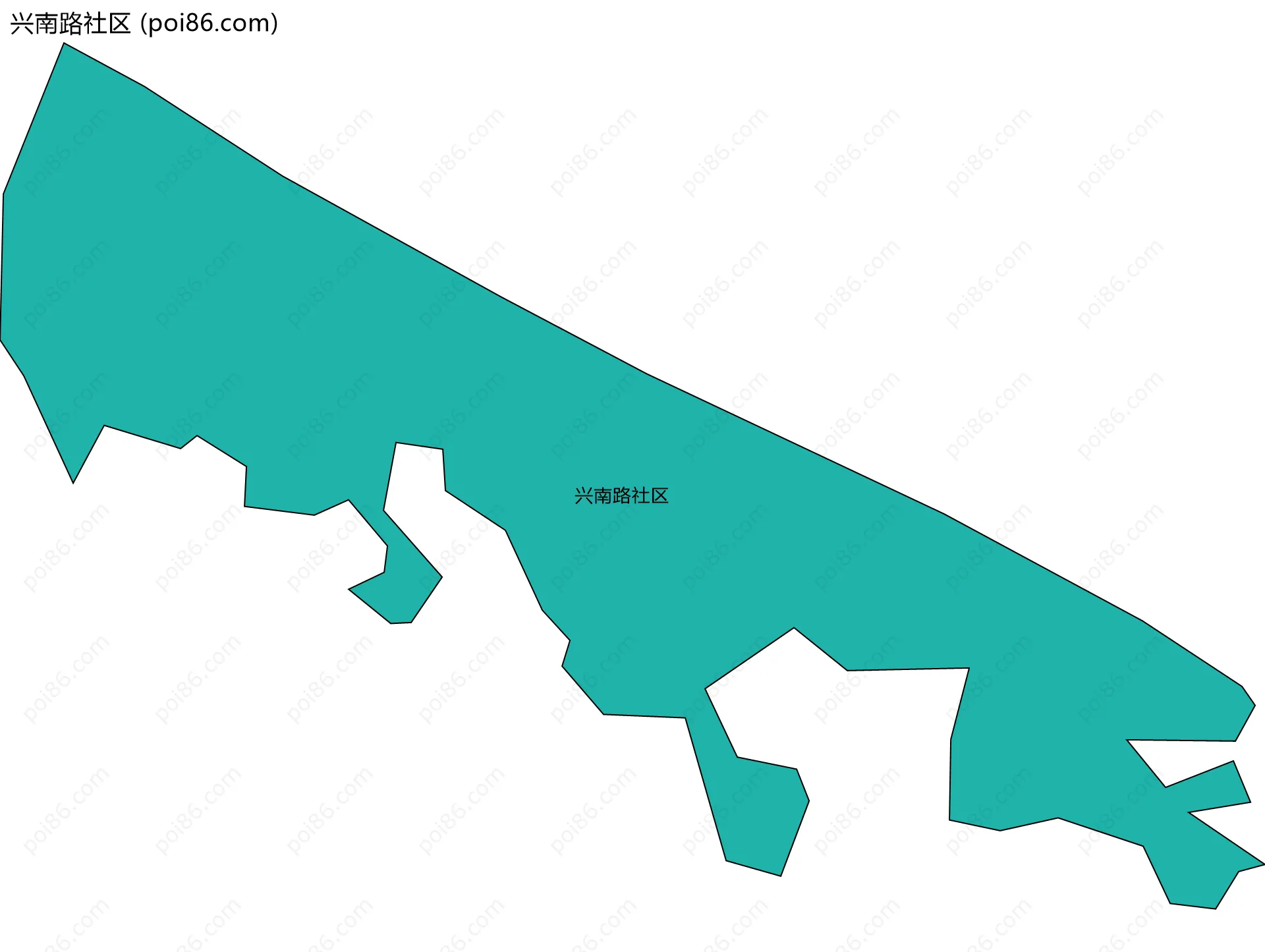 兴南路社区边界地图