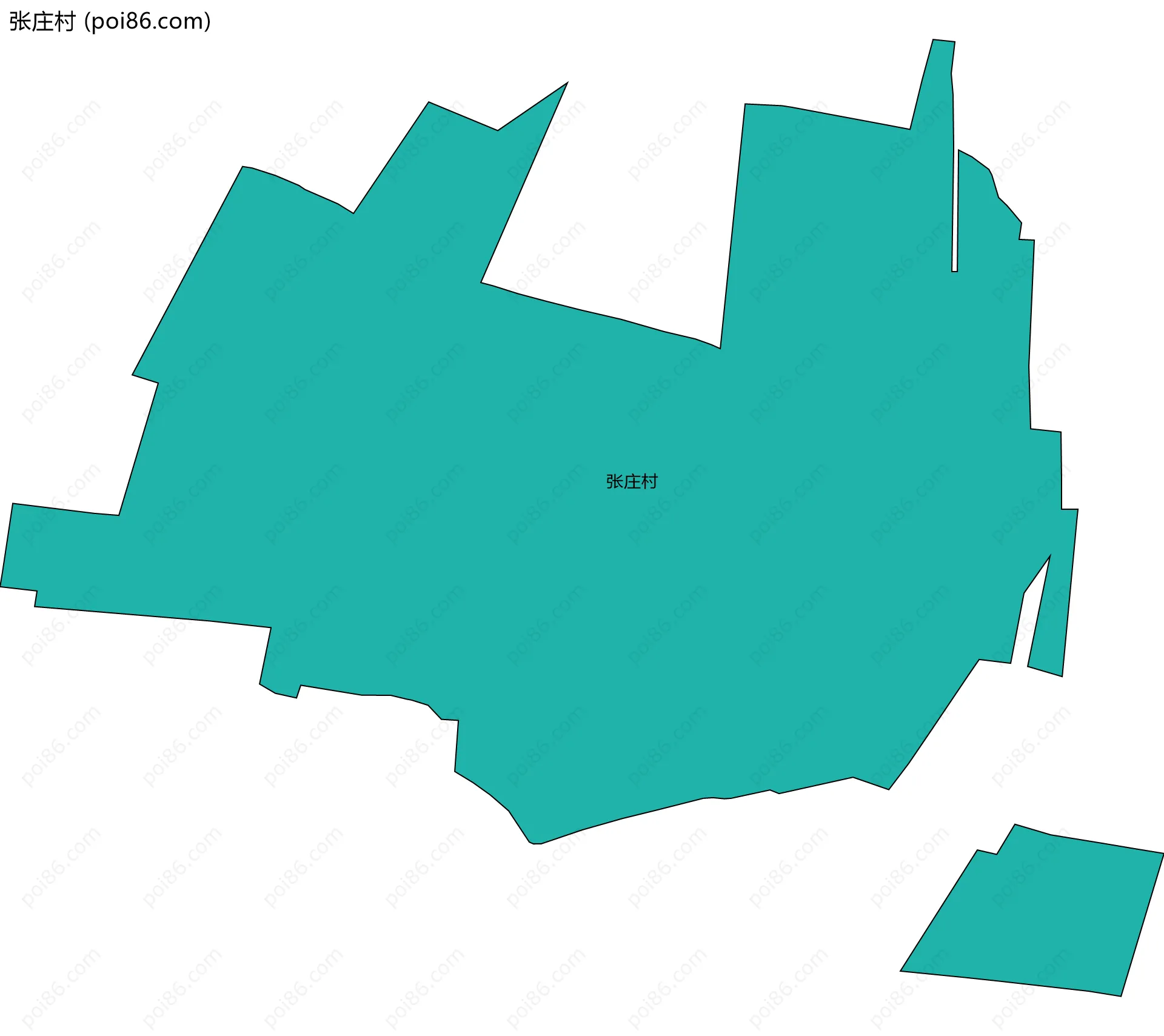张庄村边界地图