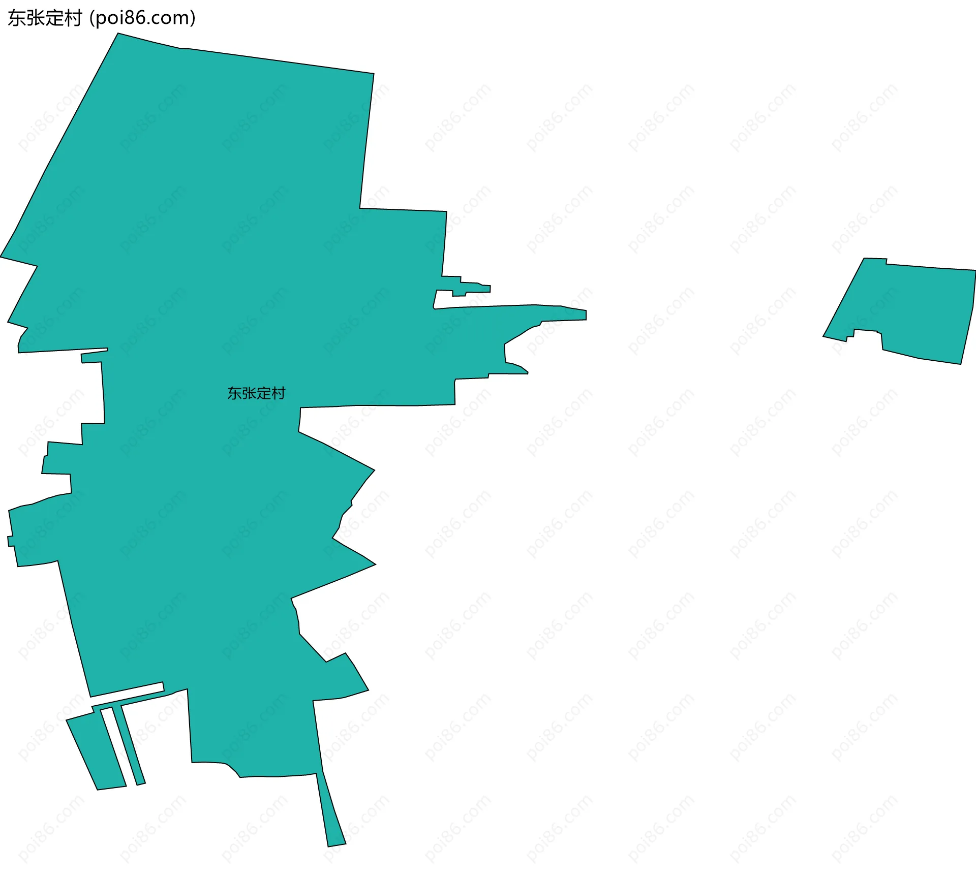 东张定村边界地图