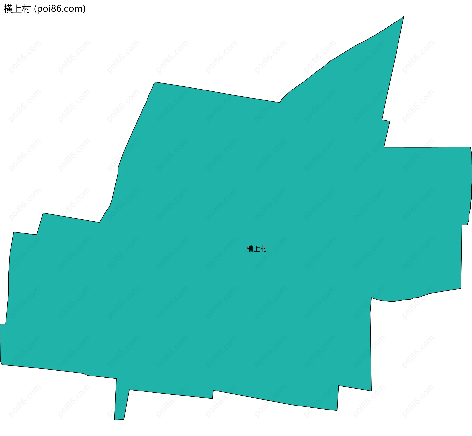 横上村边界地图