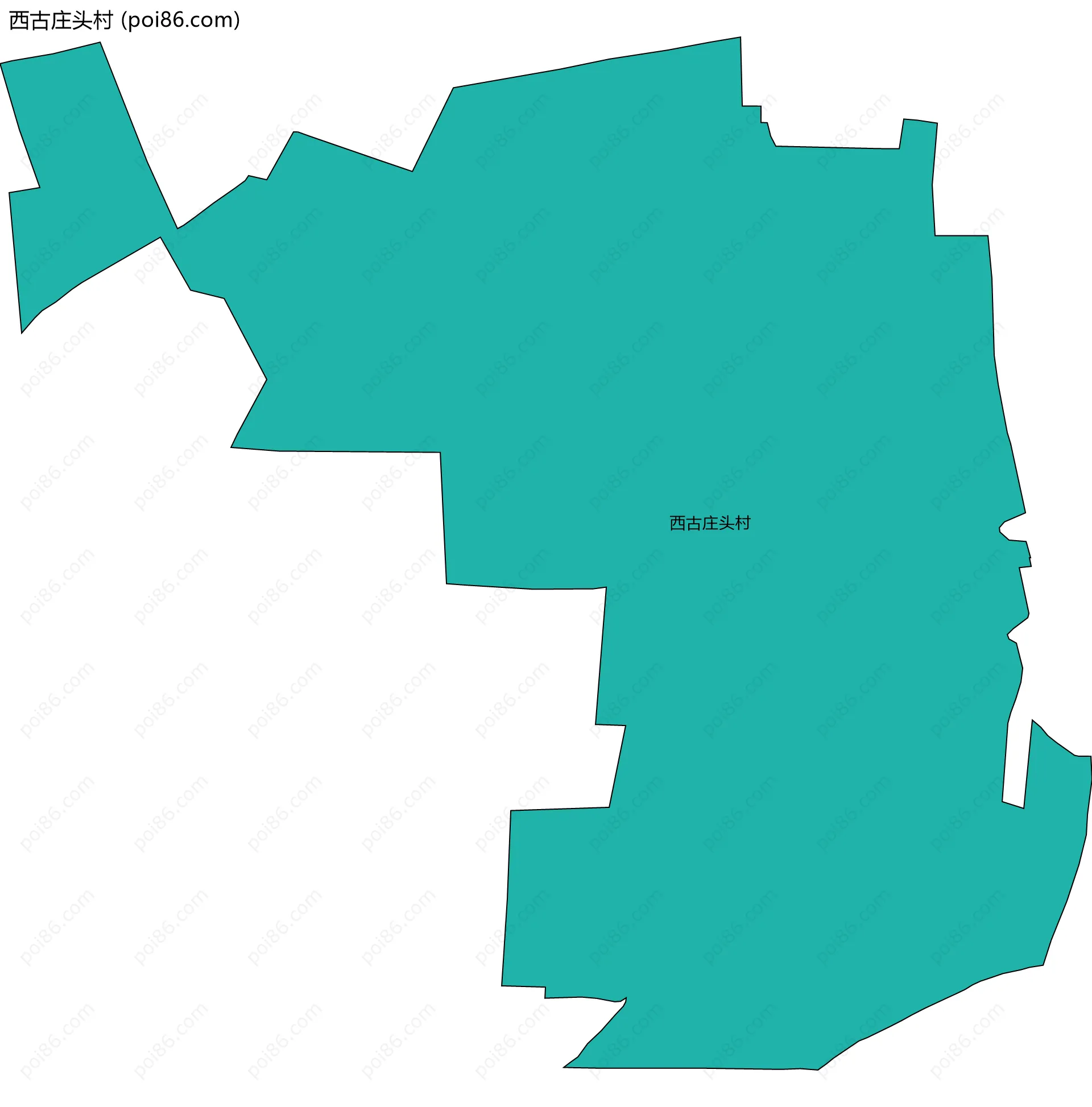 西古庄头村边界地图