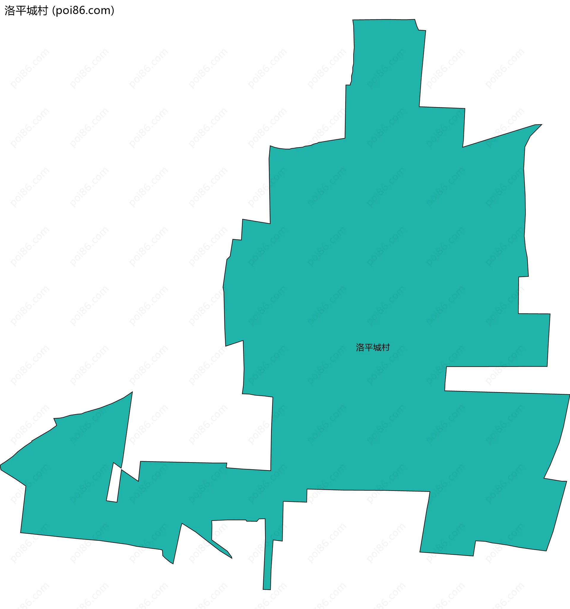 洛平城村边界地图