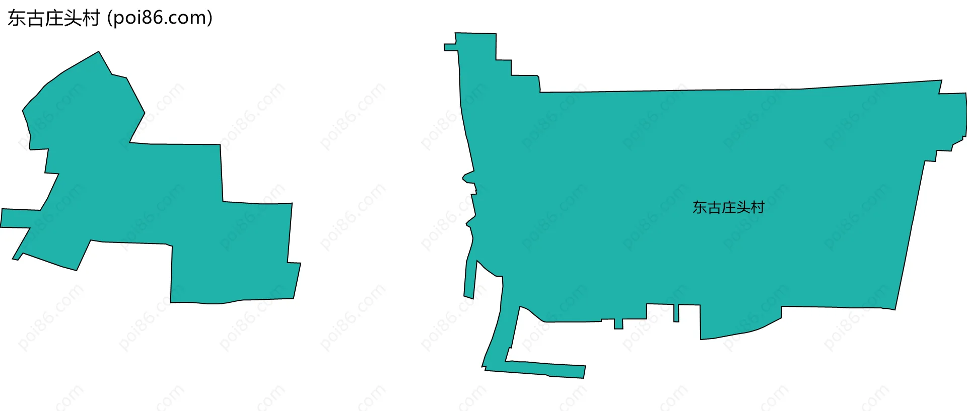东古庄头村边界地图