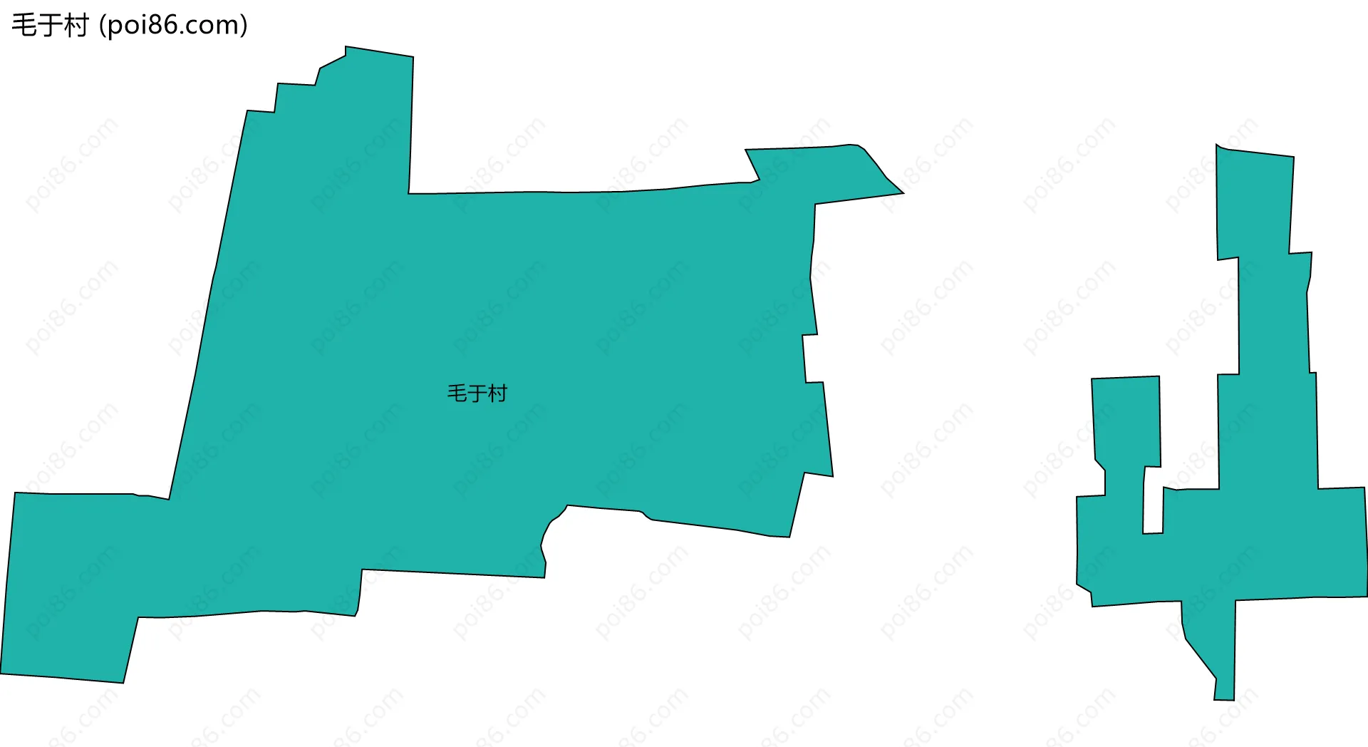 毛于村边界地图