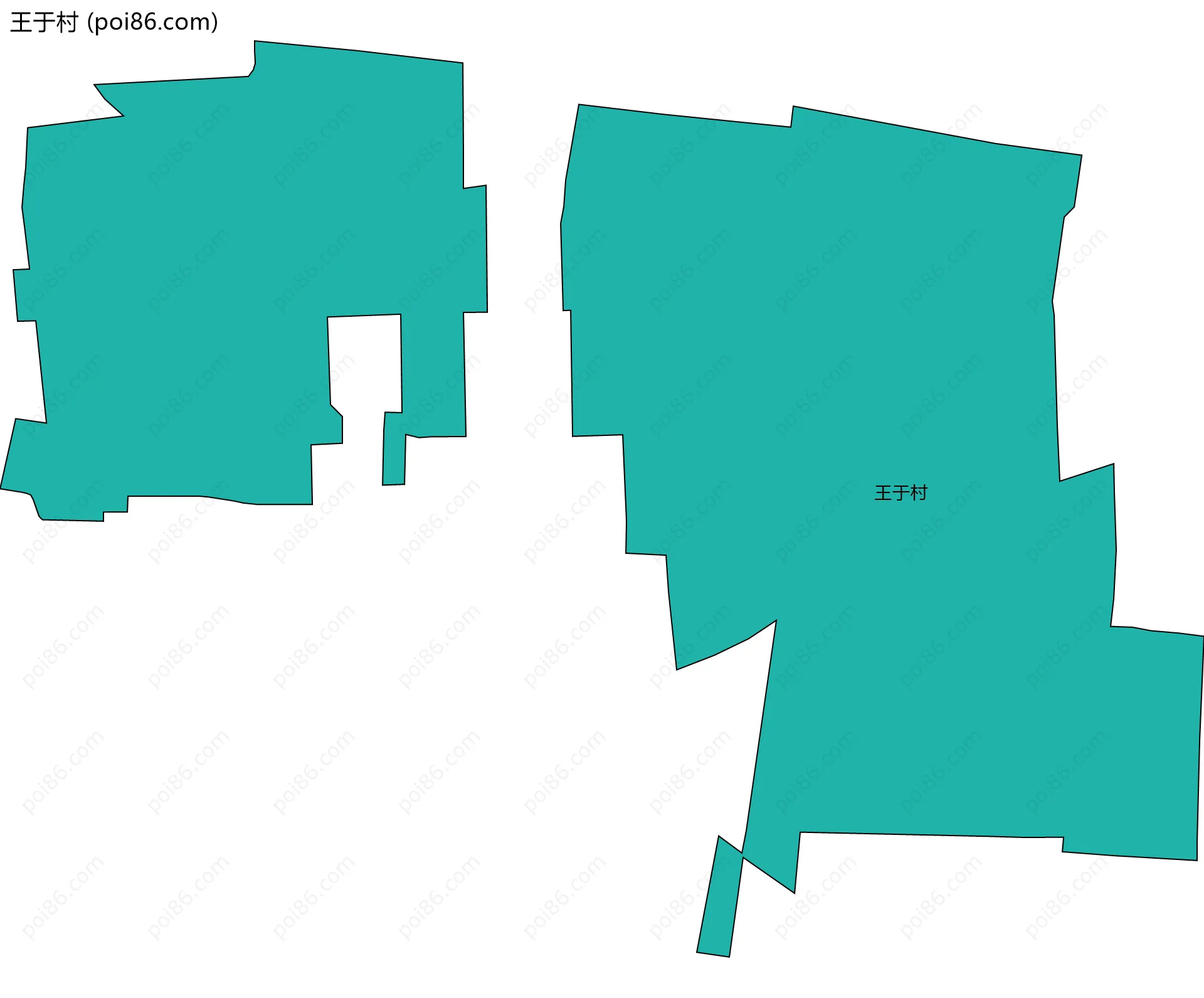 王于村边界地图