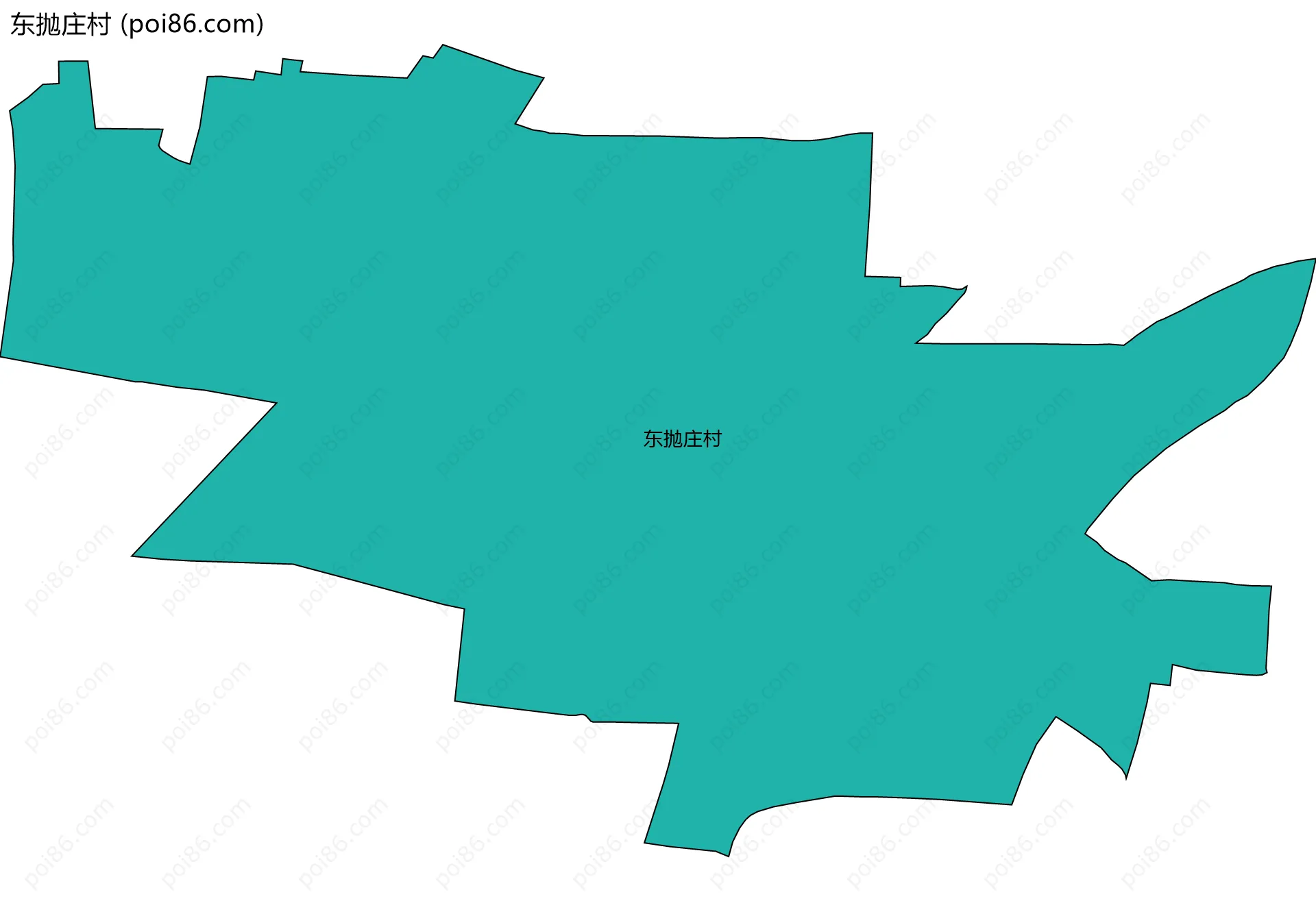 东抛庄村边界地图