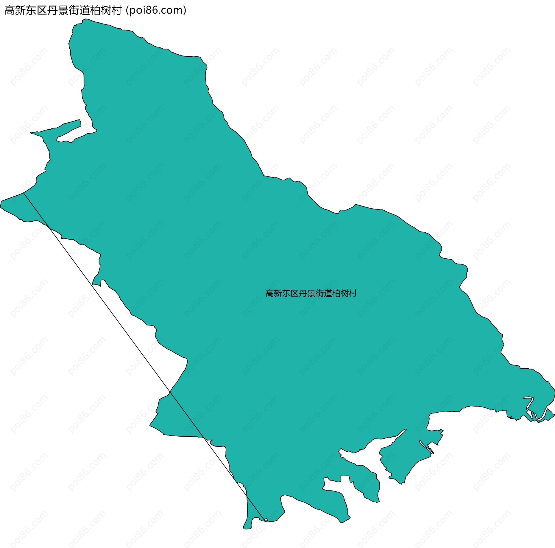 高新东区丹景街道柏树村边界地图