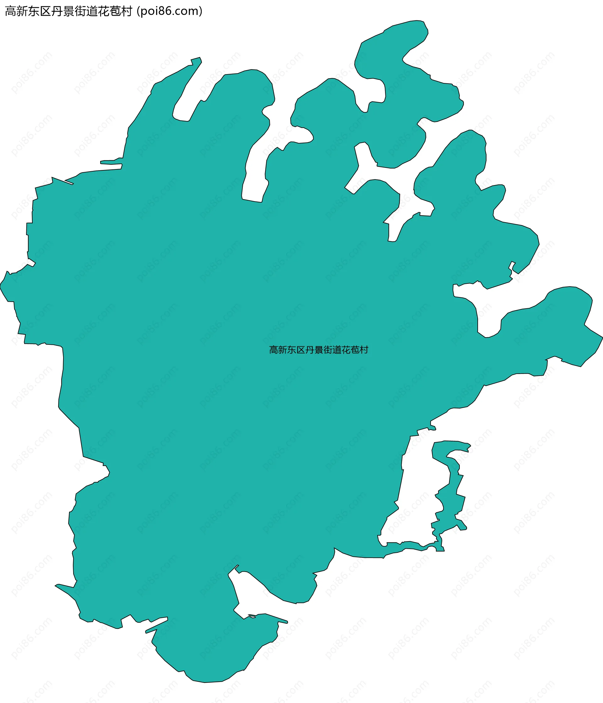高新东区丹景街道花苞村边界地图