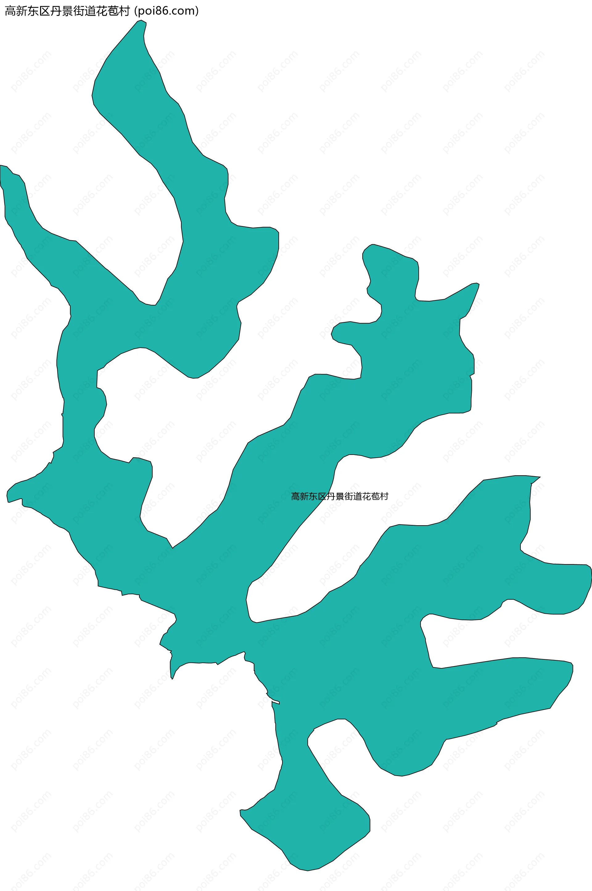 高新东区丹景街道花苞村边界地图