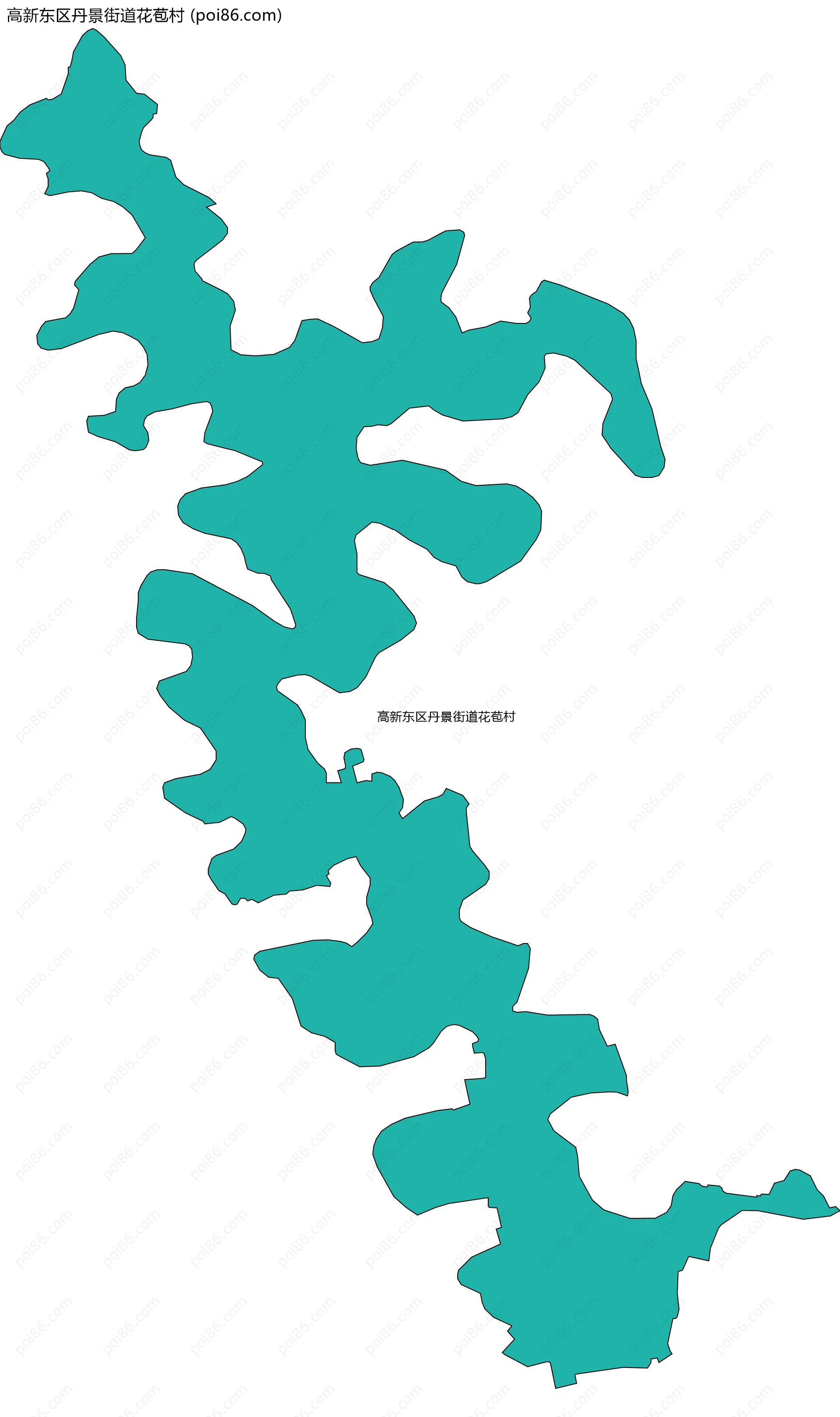 高新东区丹景街道花苞村边界地图