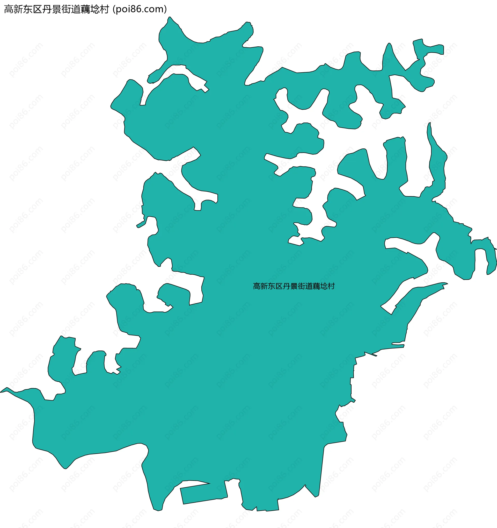 高新东区丹景街道藕埝村边界地图