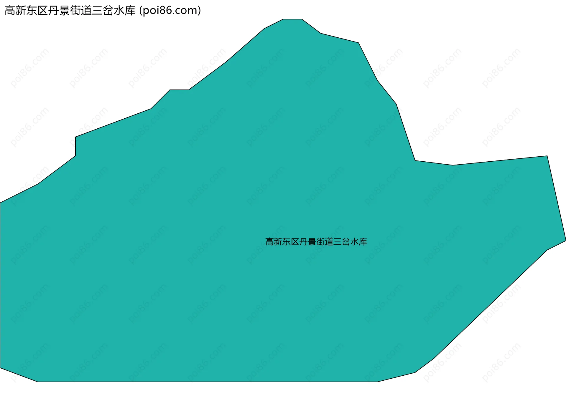 高新东区丹景街道三岔水库边界地图