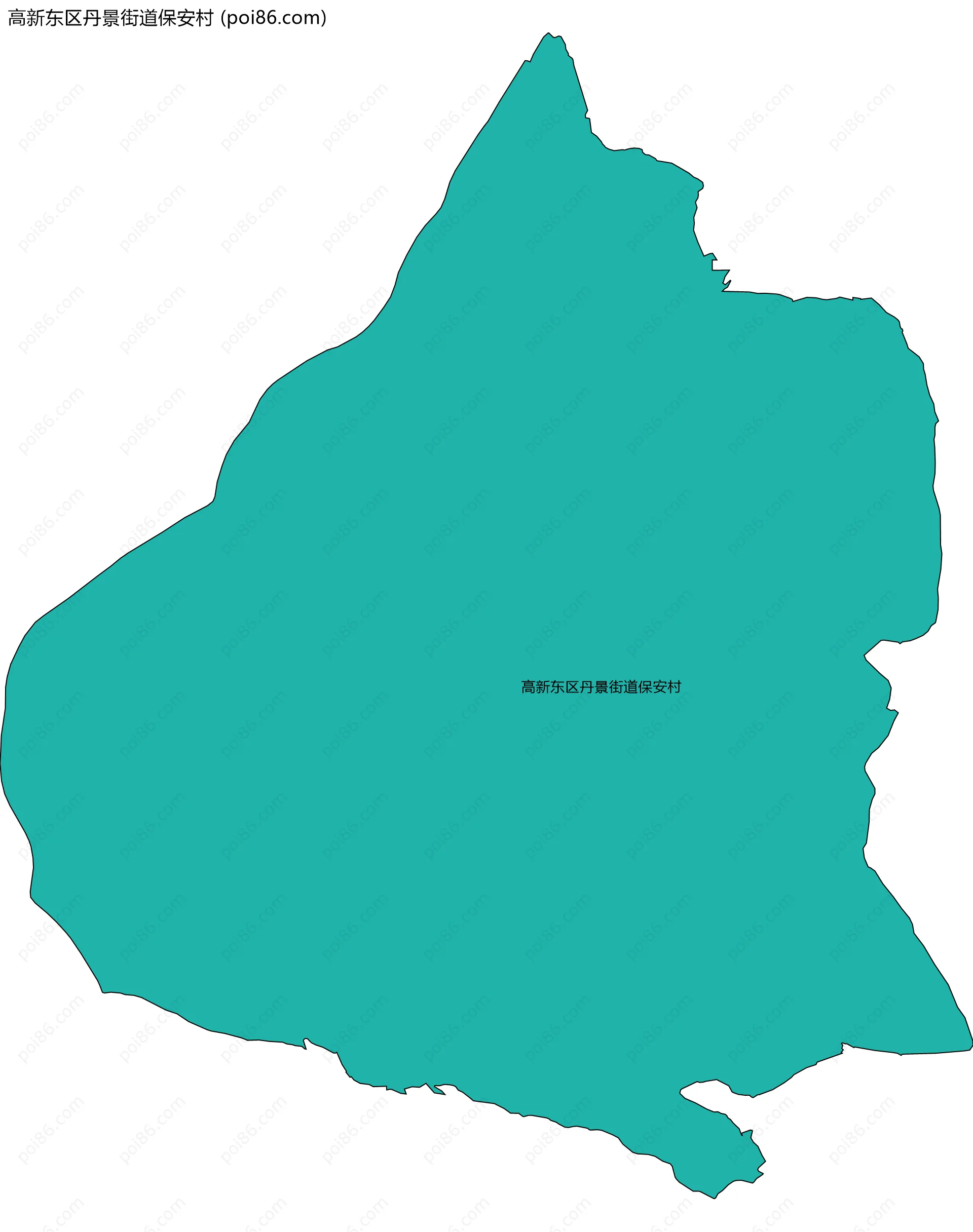 高新东区丹景街道保安村边界地图