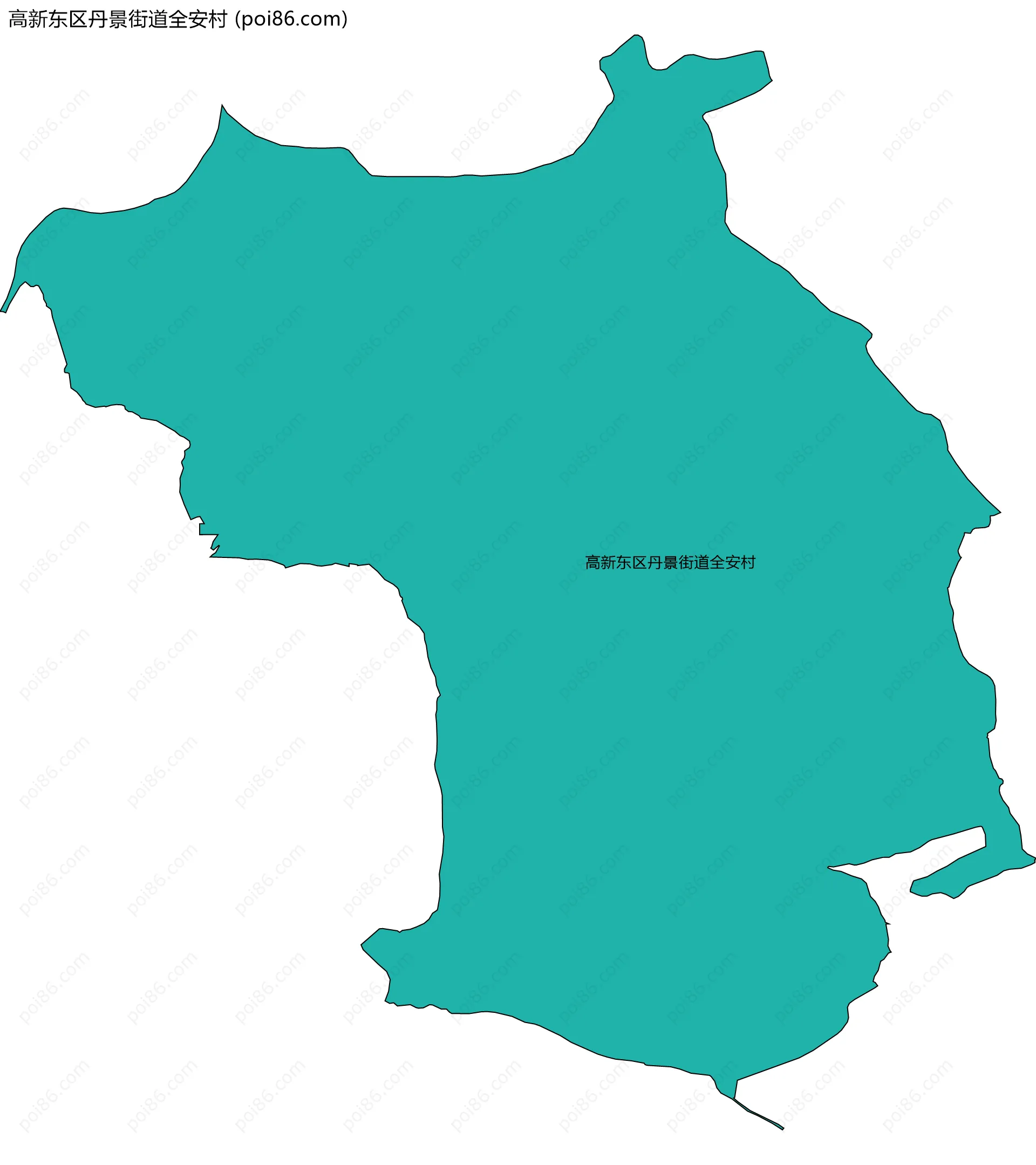 高新东区丹景街道全安村边界地图