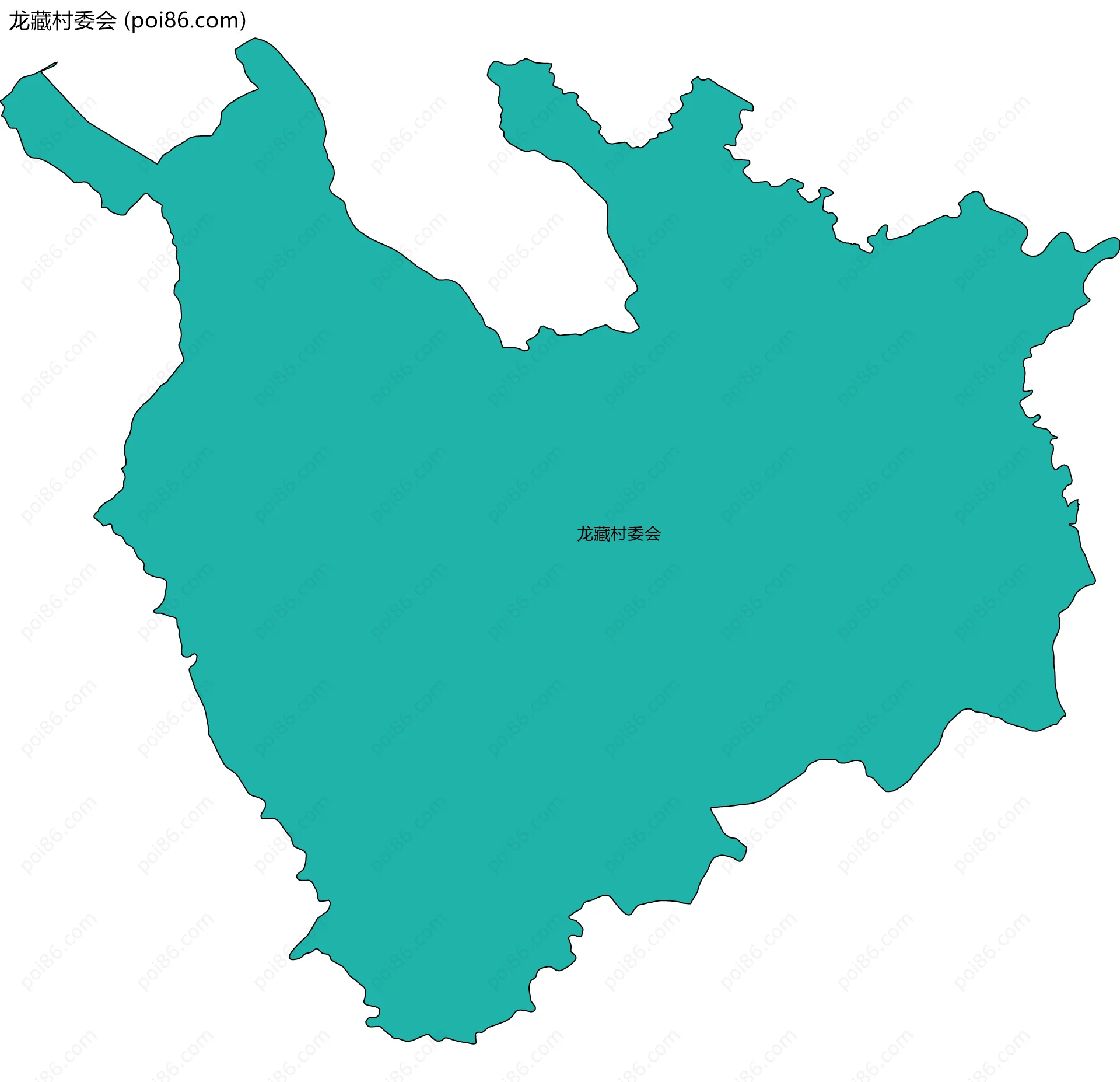 龙藏村委会边界地图