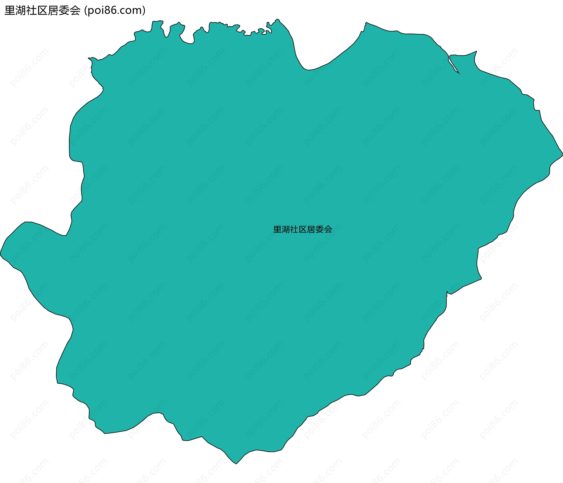 里湖社区居委会边界地图